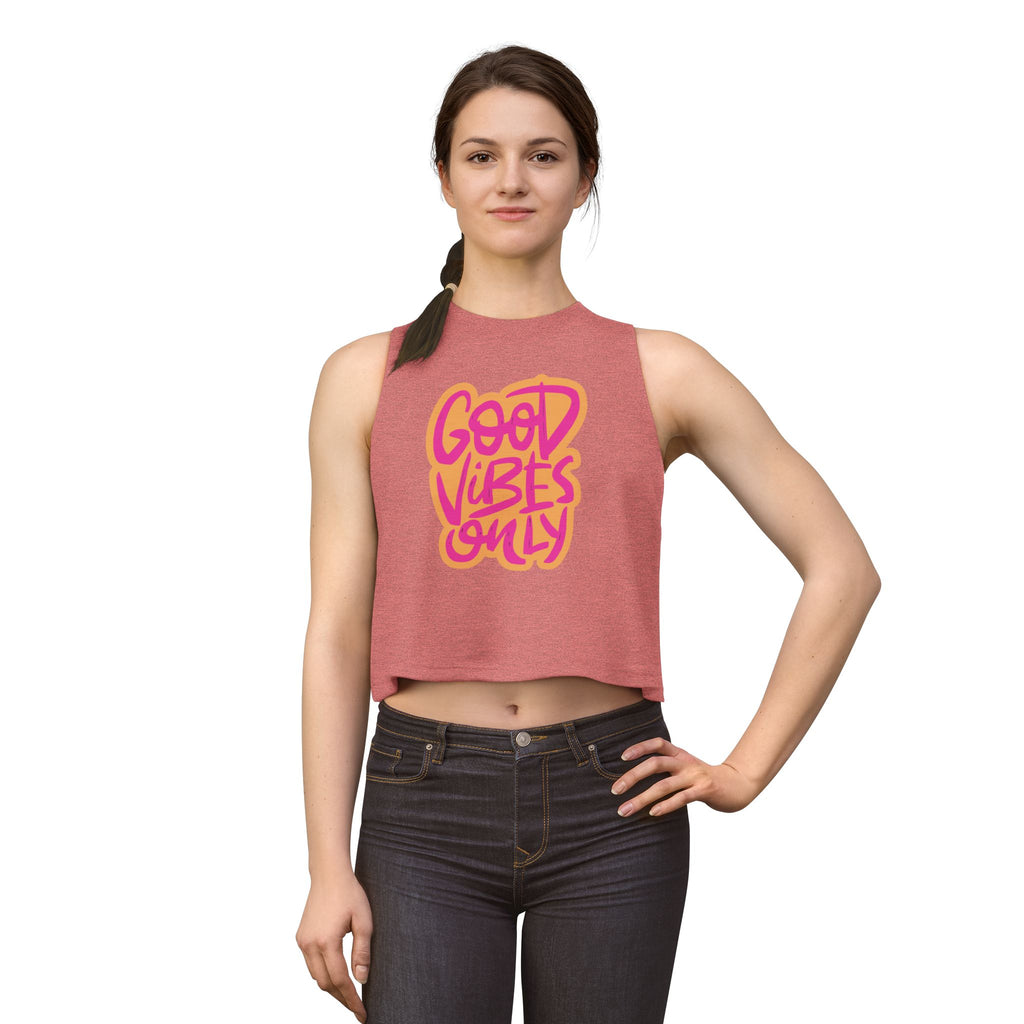 Good Vibes Only Crop Top - Women's Positive Graphic Tank