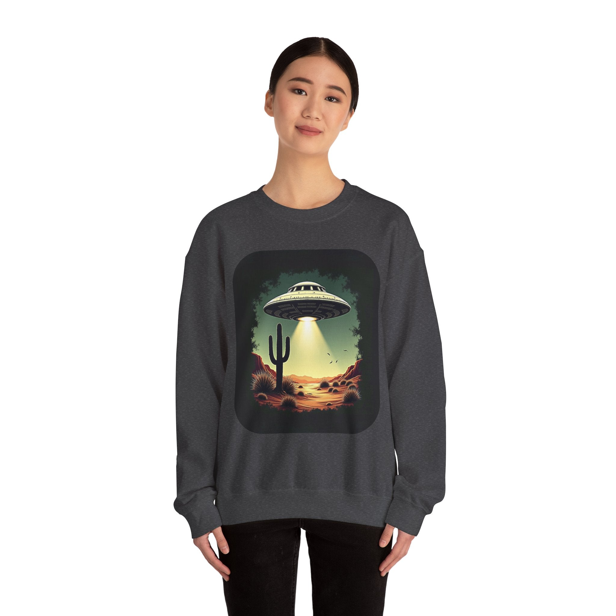 UFO Desert Abduction Crewneck Sweatshirt