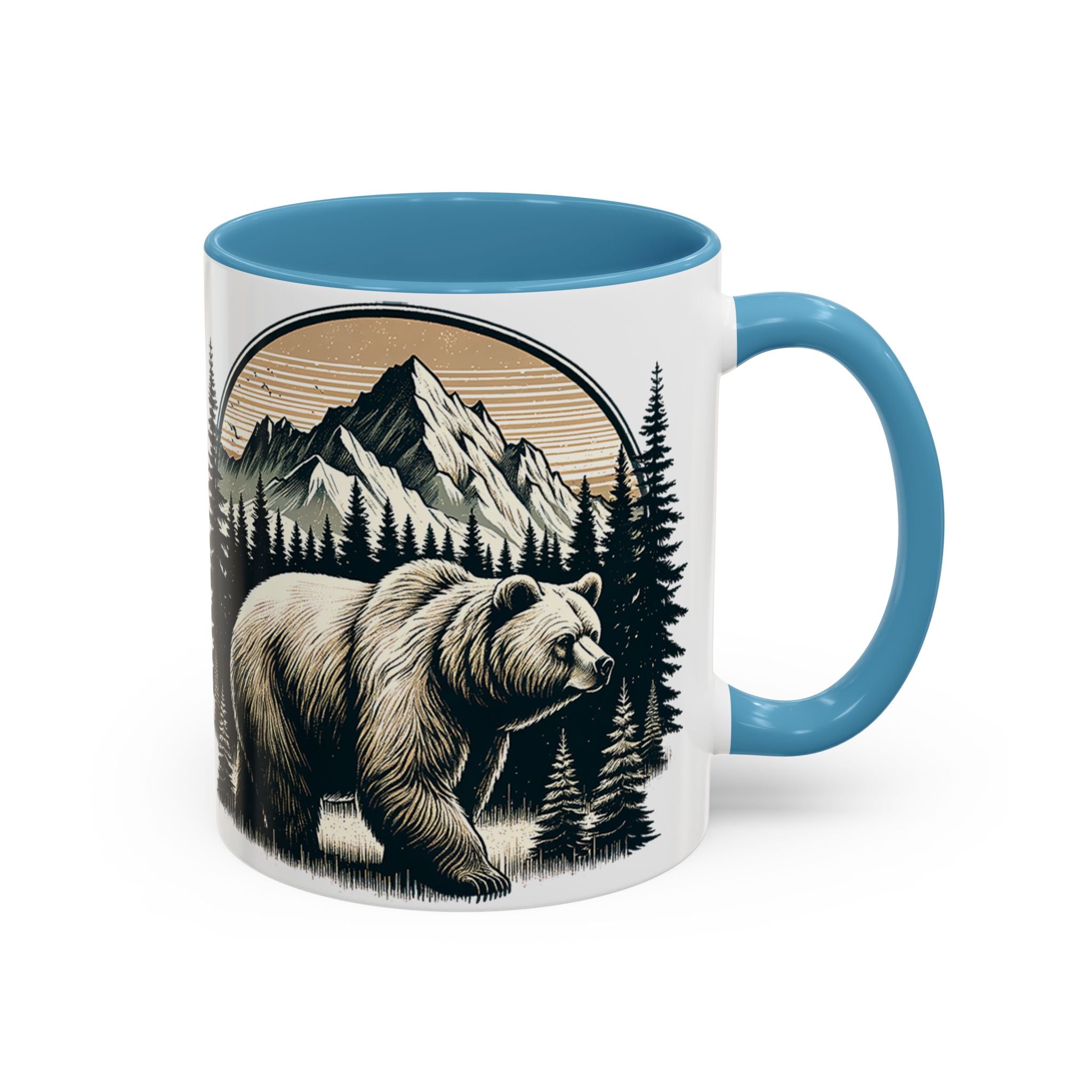 Bear Forest Coffee Mug — Mountain Wildlife Accent Mug (11/15oz)