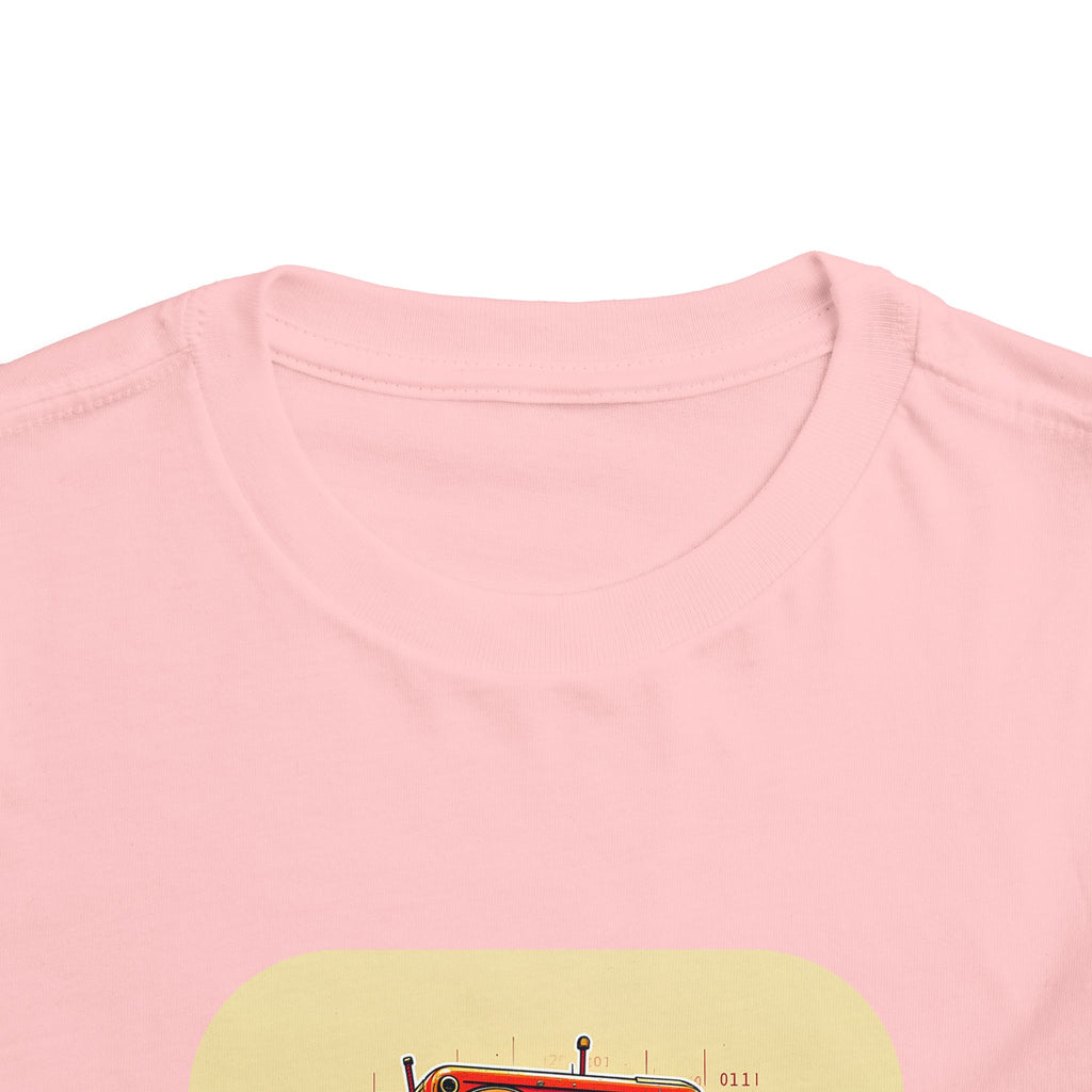 Retro Red Robot Toddler Tee — Cute Vintage Robot Graphic Shirt