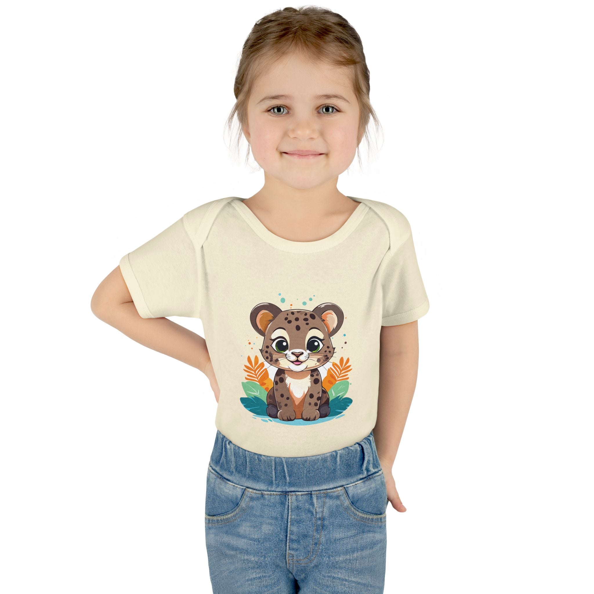 Cute Cheetah Baby Bodysuit — Adorable Infant Onesie with Safari Cat Design