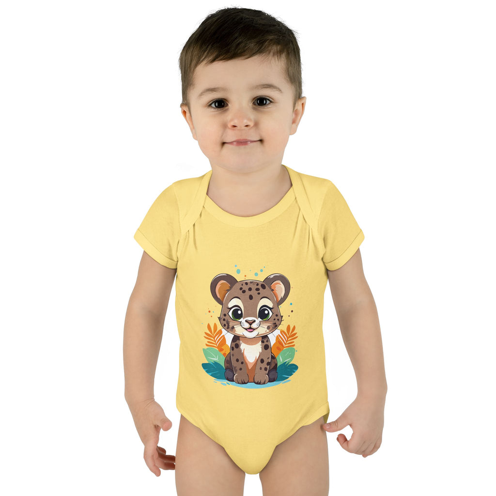 Cute Cheetah Baby Bodysuit — Adorable Infant Onesie with Safari Cat Design
