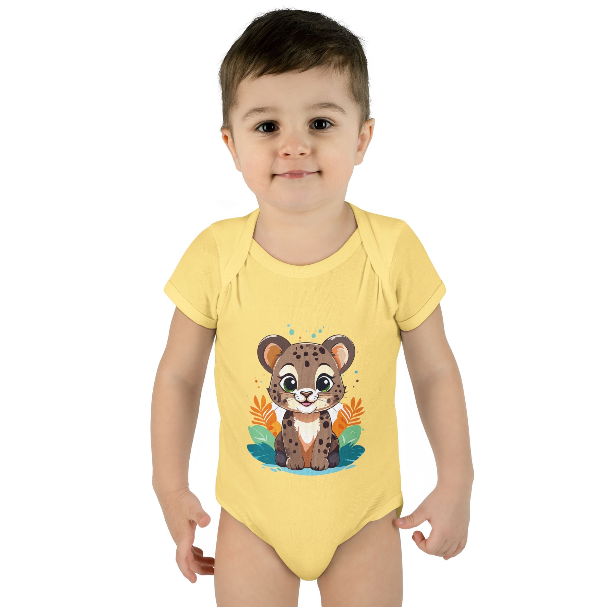 Cute Cheetah Baby Bodysuit — Adorable Infant Onesie with Safari Cat Design