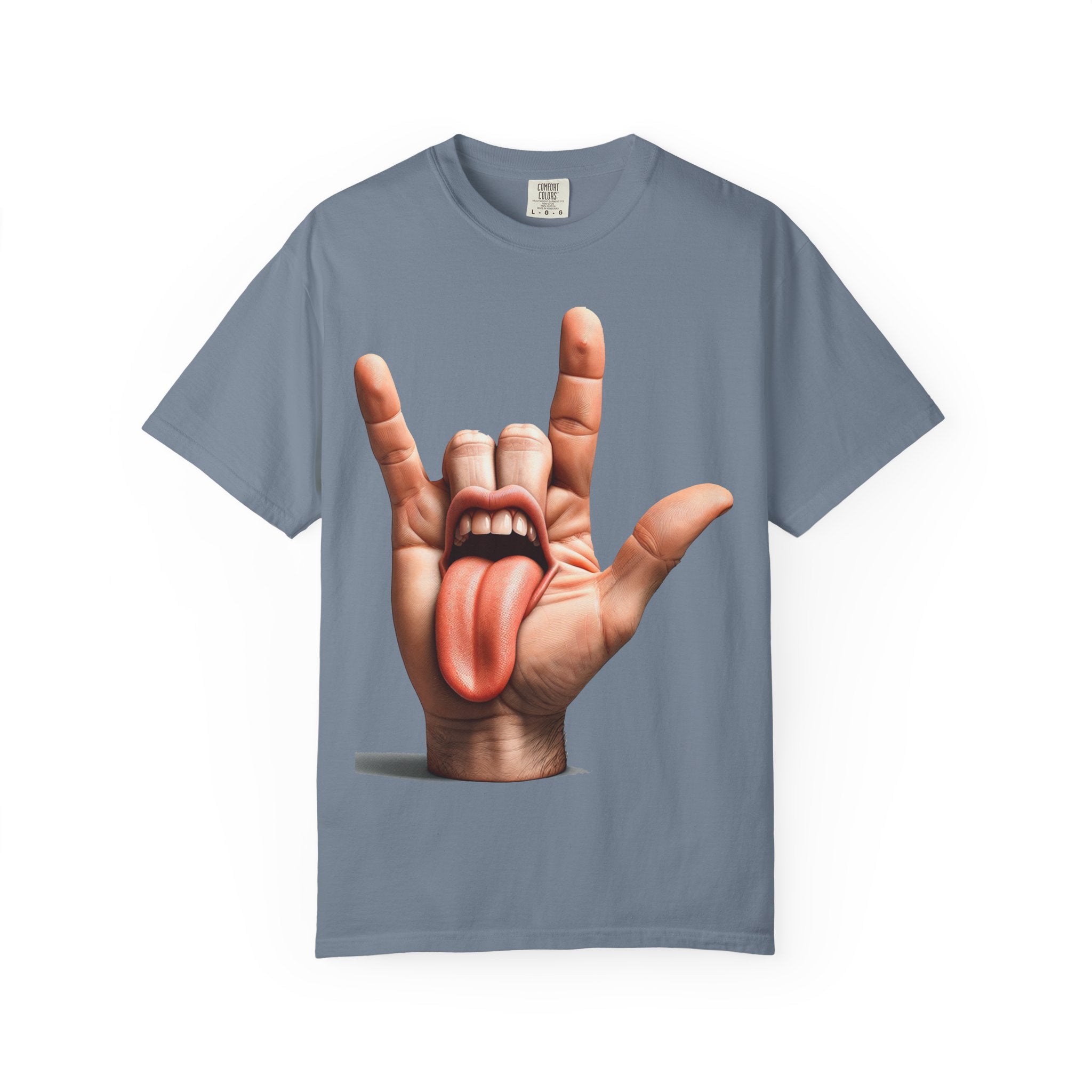 Graphic T-Shirt — Rock Hand Tongue Design