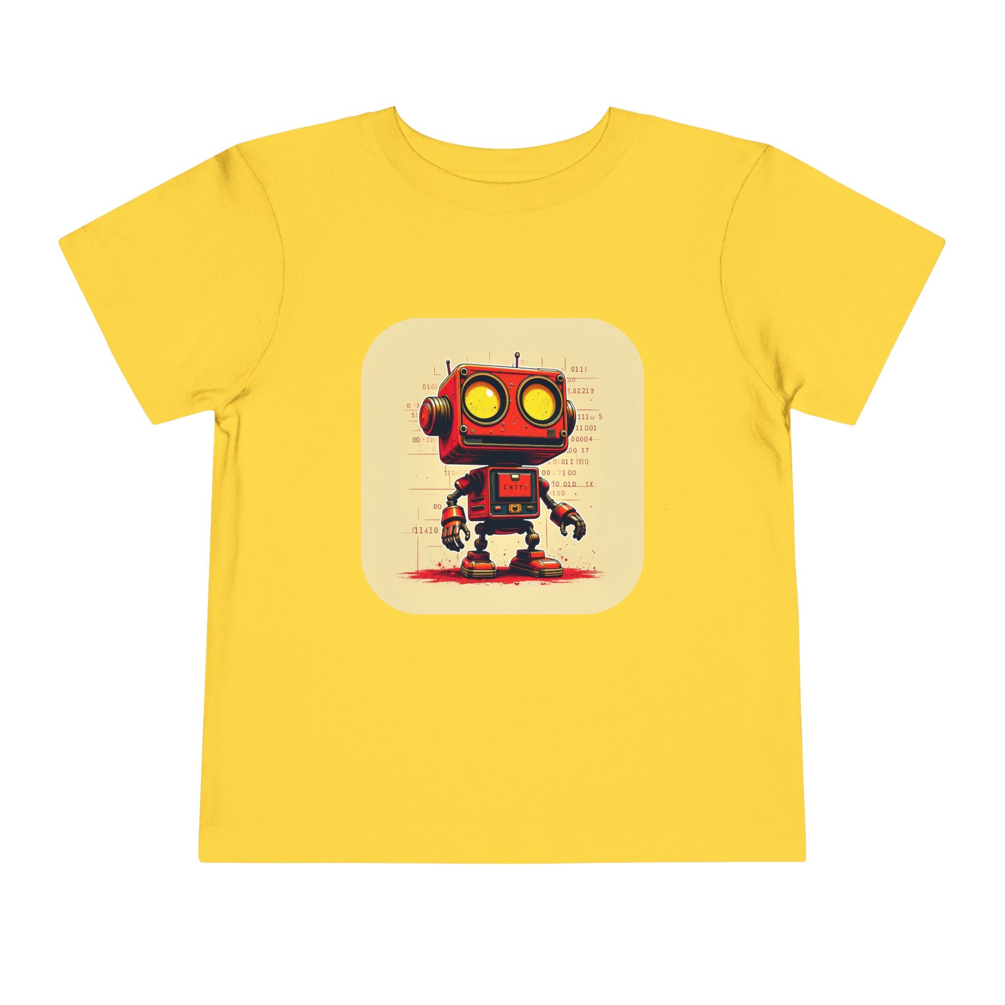 Retro Red Robot Toddler Tee — Cute Vintage Robot Graphic Shirt