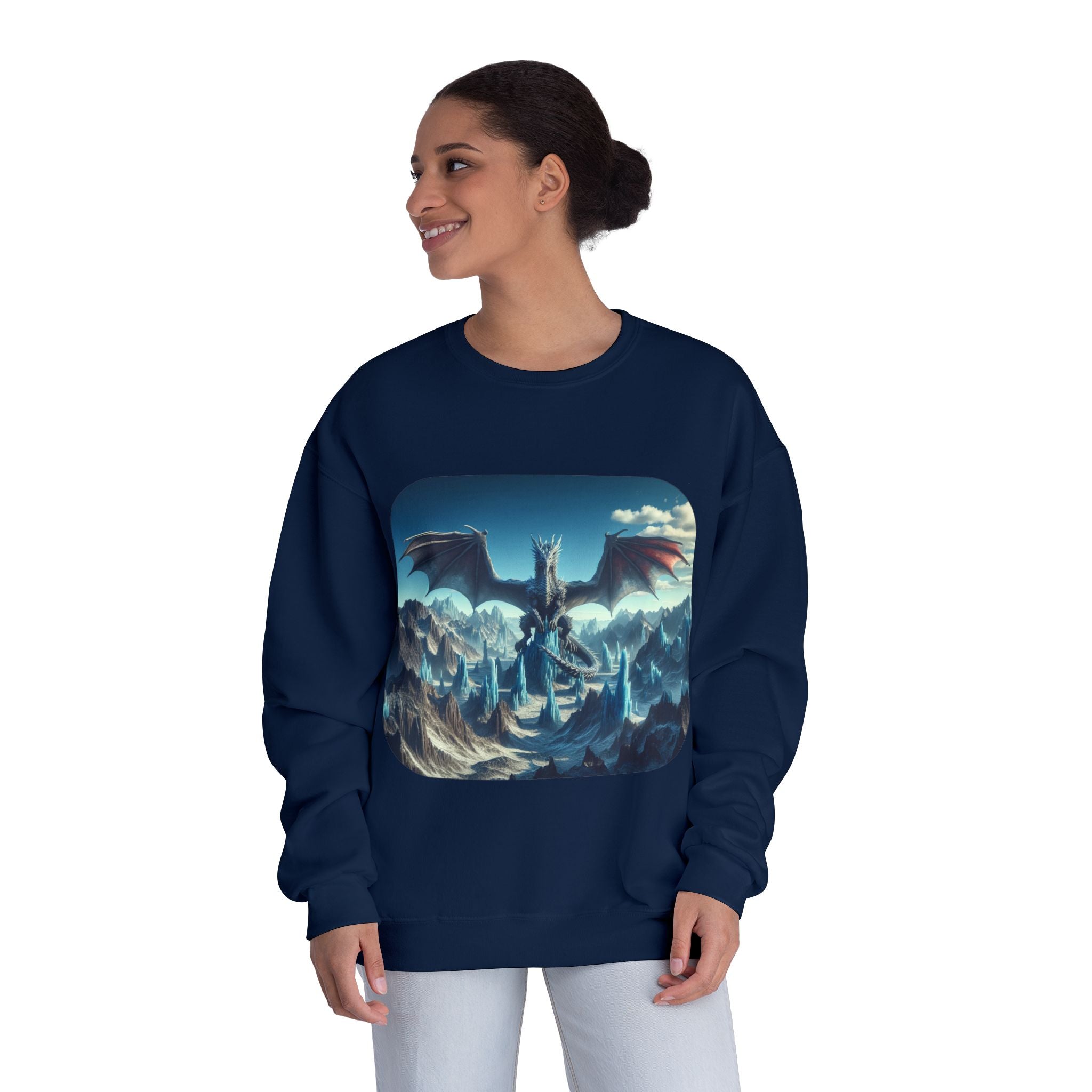 Dragon Graphic Crewneck Sweatshirt — Eye‑Catching Mythical Design