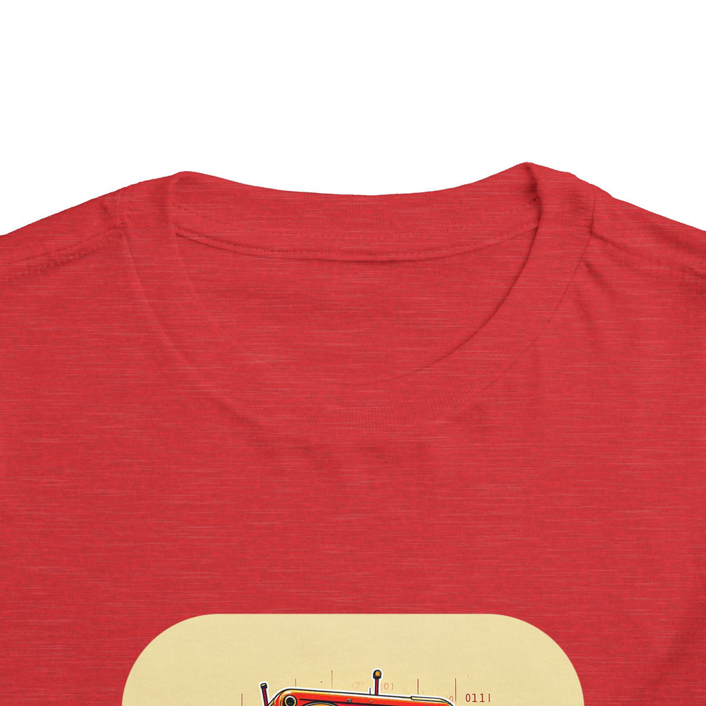 Retro Red Robot Toddler Tee — Cute Vintage Robot Graphic Shirt