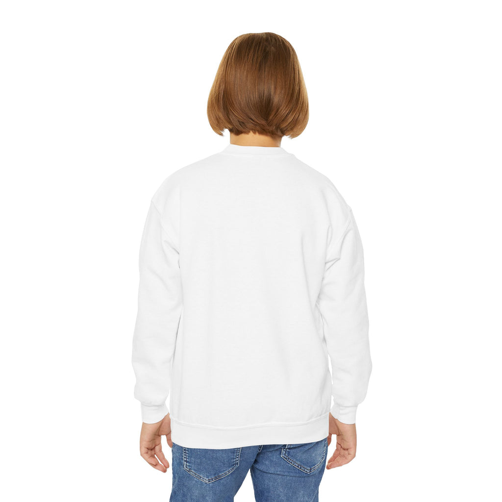 Youth Crewneck Sweatshirt — Neon Mushroom Fantasy Graphic