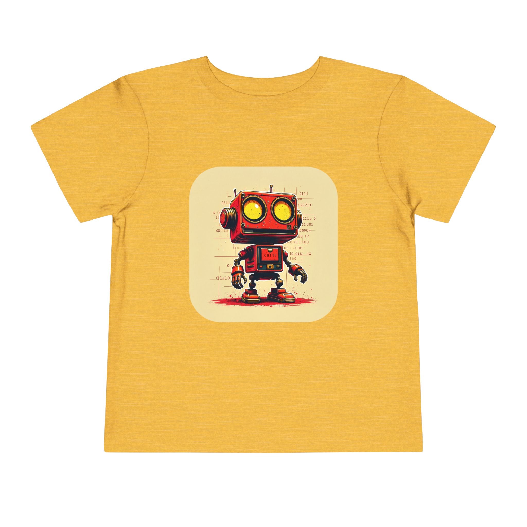Retro Red Robot Toddler Tee — Cute Vintage Robot Graphic Shirt