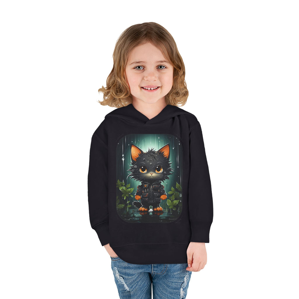 Toddler Hoodie — Cute Forest Black Cat Pullover