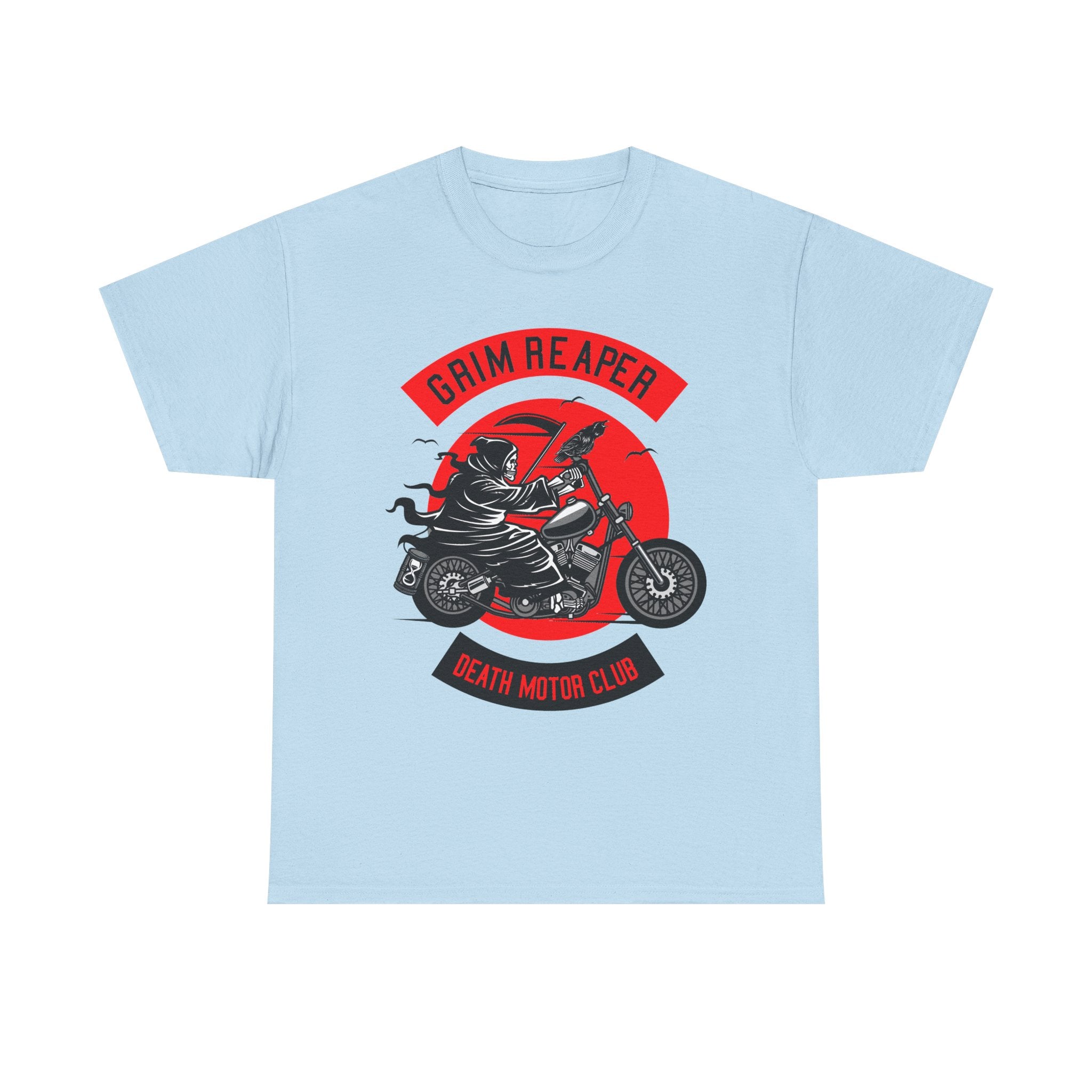 Grim Reaper Motor Club Tee — Biker Skull Motorcycle T‑Shirt