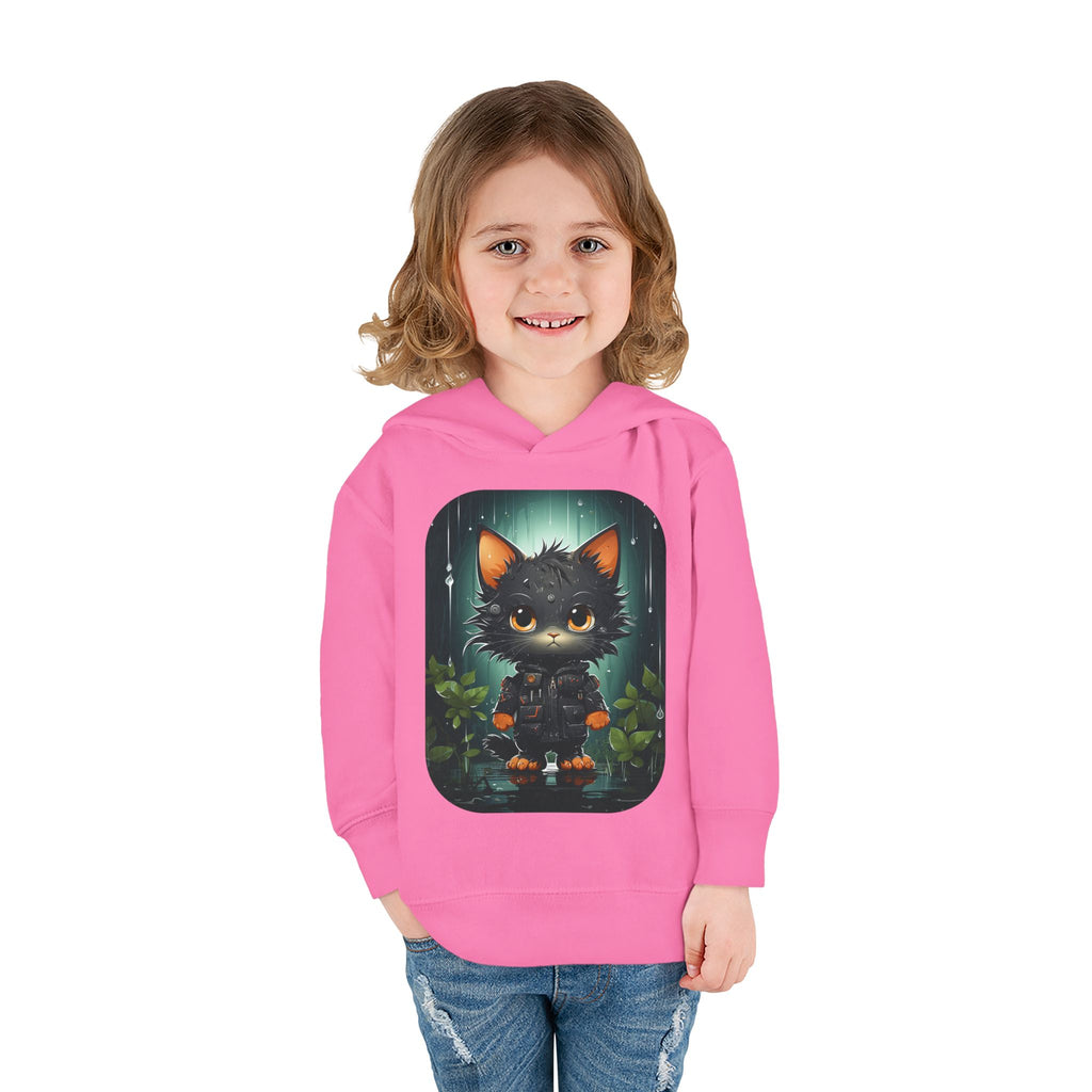 Toddler Hoodie — Cute Forest Black Cat Pullover