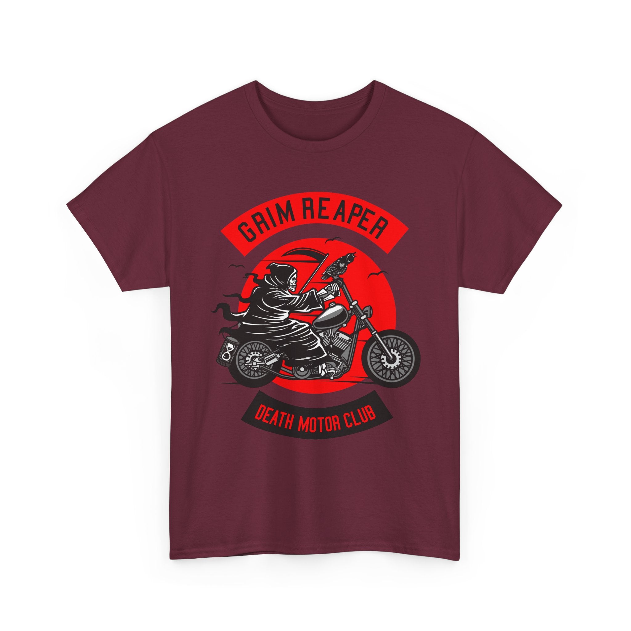 Grim Reaper Motor Club Tee — Biker Skull Motorcycle T‑Shirt