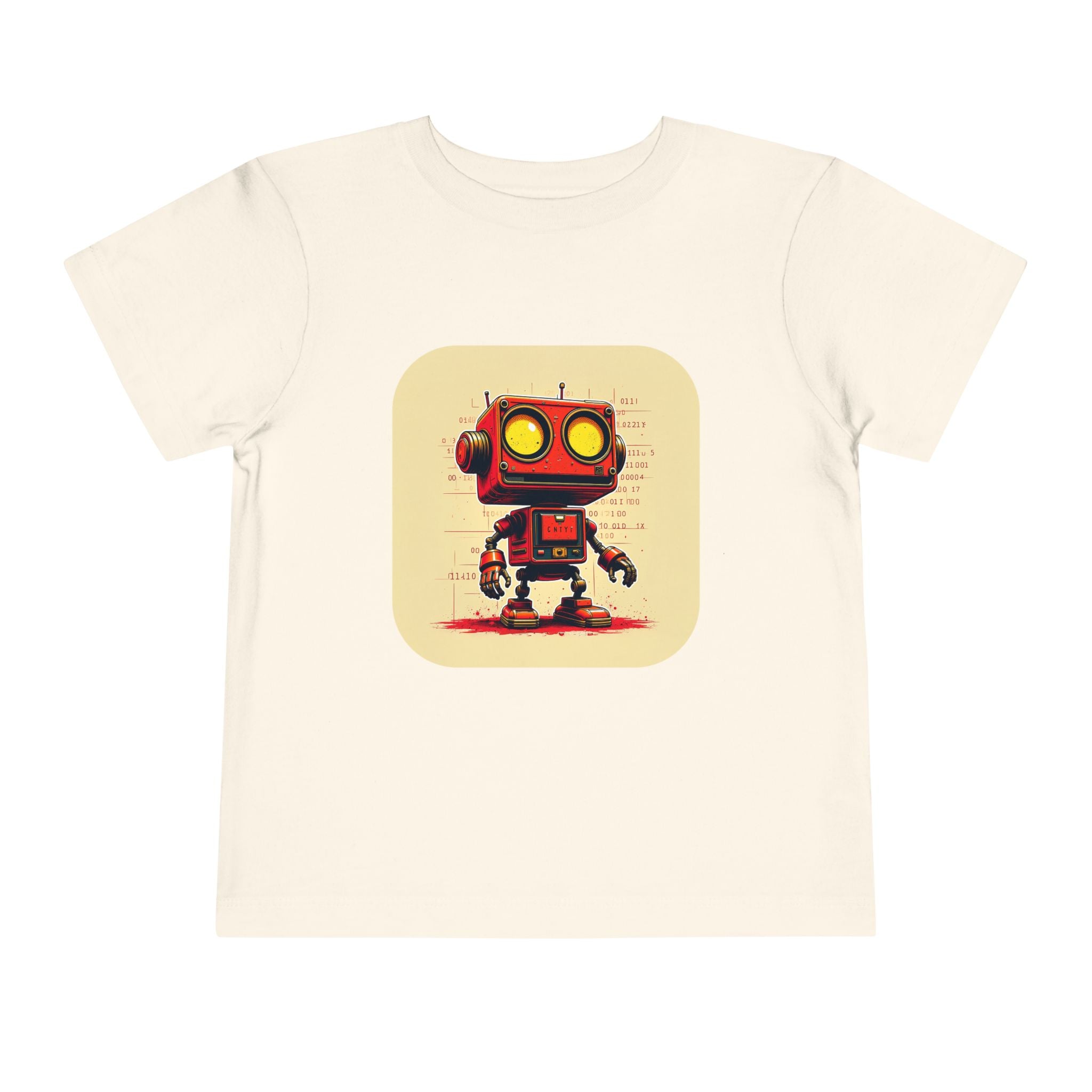 Retro Red Robot Toddler Tee — Cute Vintage Robot Graphic Shirt