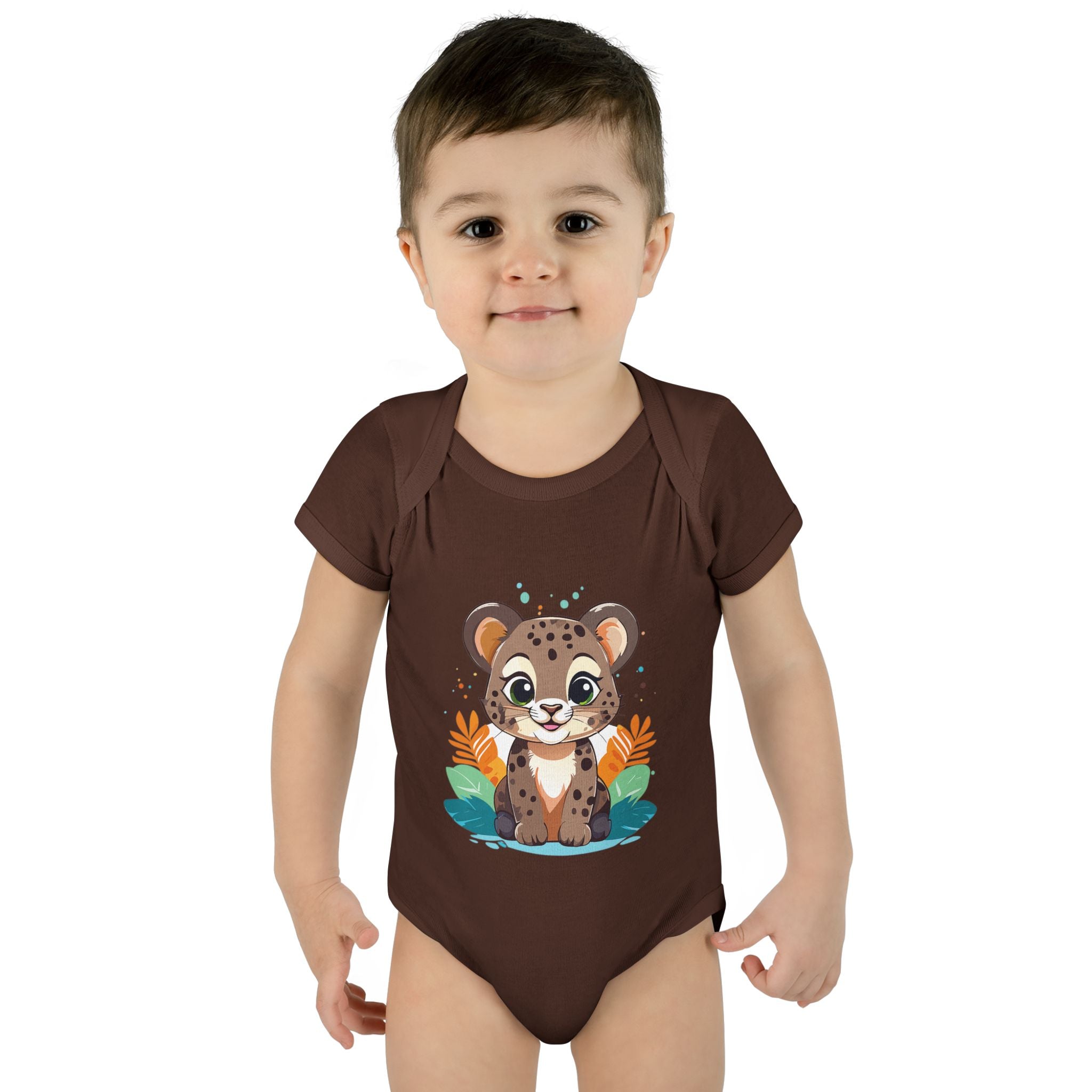 Cute Cheetah Baby Bodysuit — Adorable Infant Onesie with Safari Cat Design