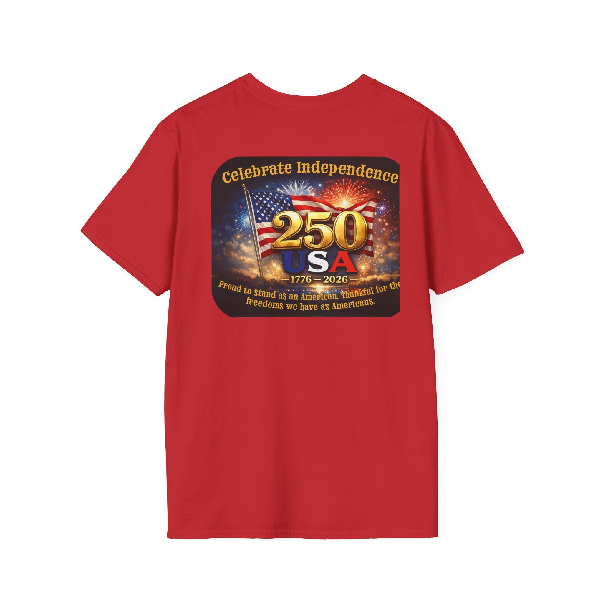 Independence 250 USA T-Shirt — Celebrate 1776–2026 Patriotic Fireworks Tee