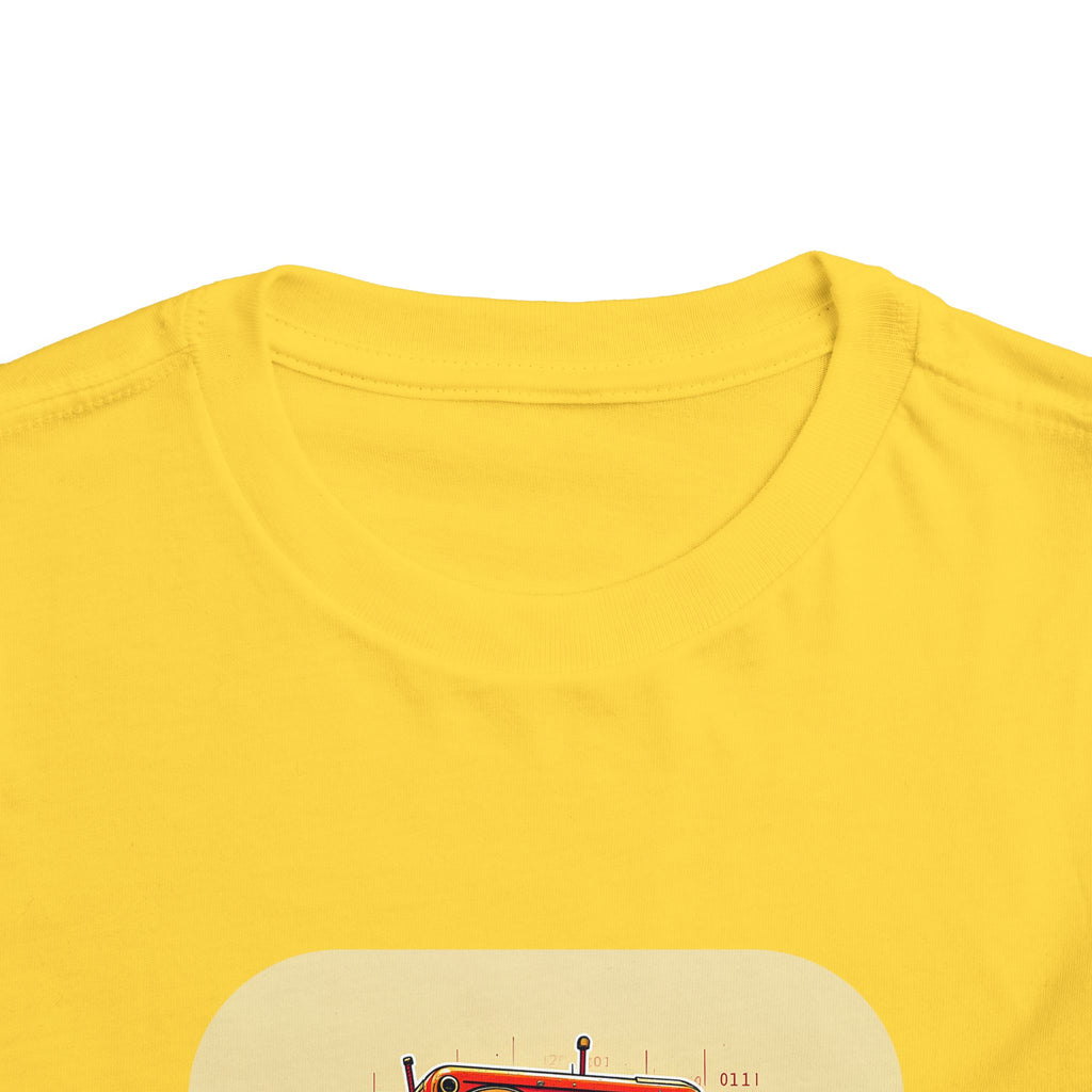 Retro Red Robot Toddler Tee — Cute Vintage Robot Graphic Shirt