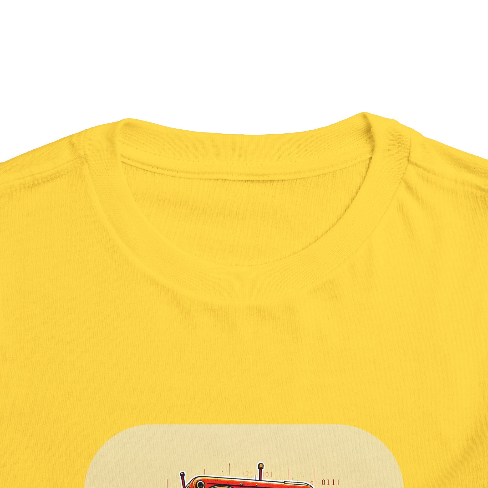 Retro Red Robot Toddler Tee — Cute Vintage Robot Graphic Shirt