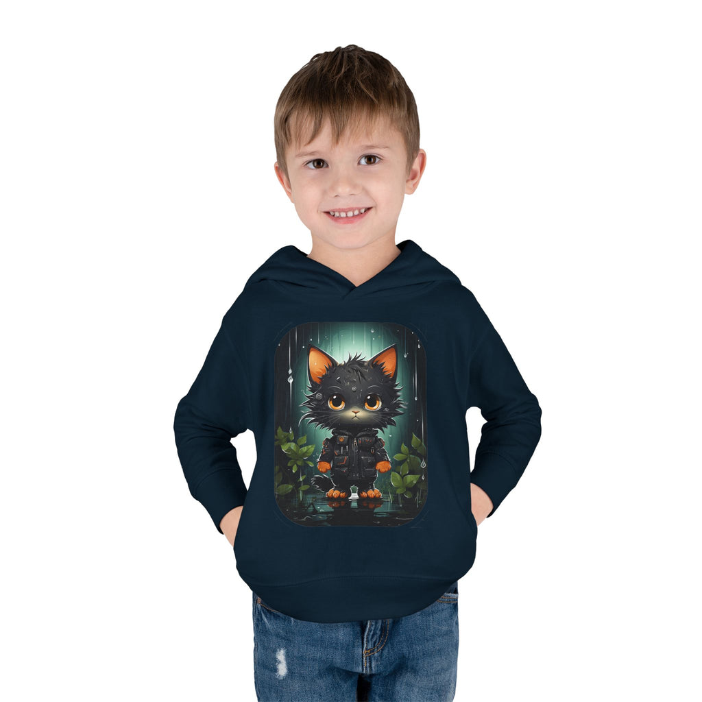 Toddler Hoodie — Cute Forest Black Cat Pullover