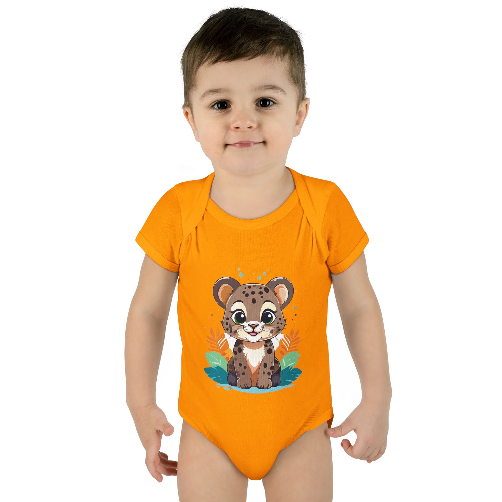 Cute Cheetah Baby Bodysuit — Adorable Infant Onesie with Safari Cat Design