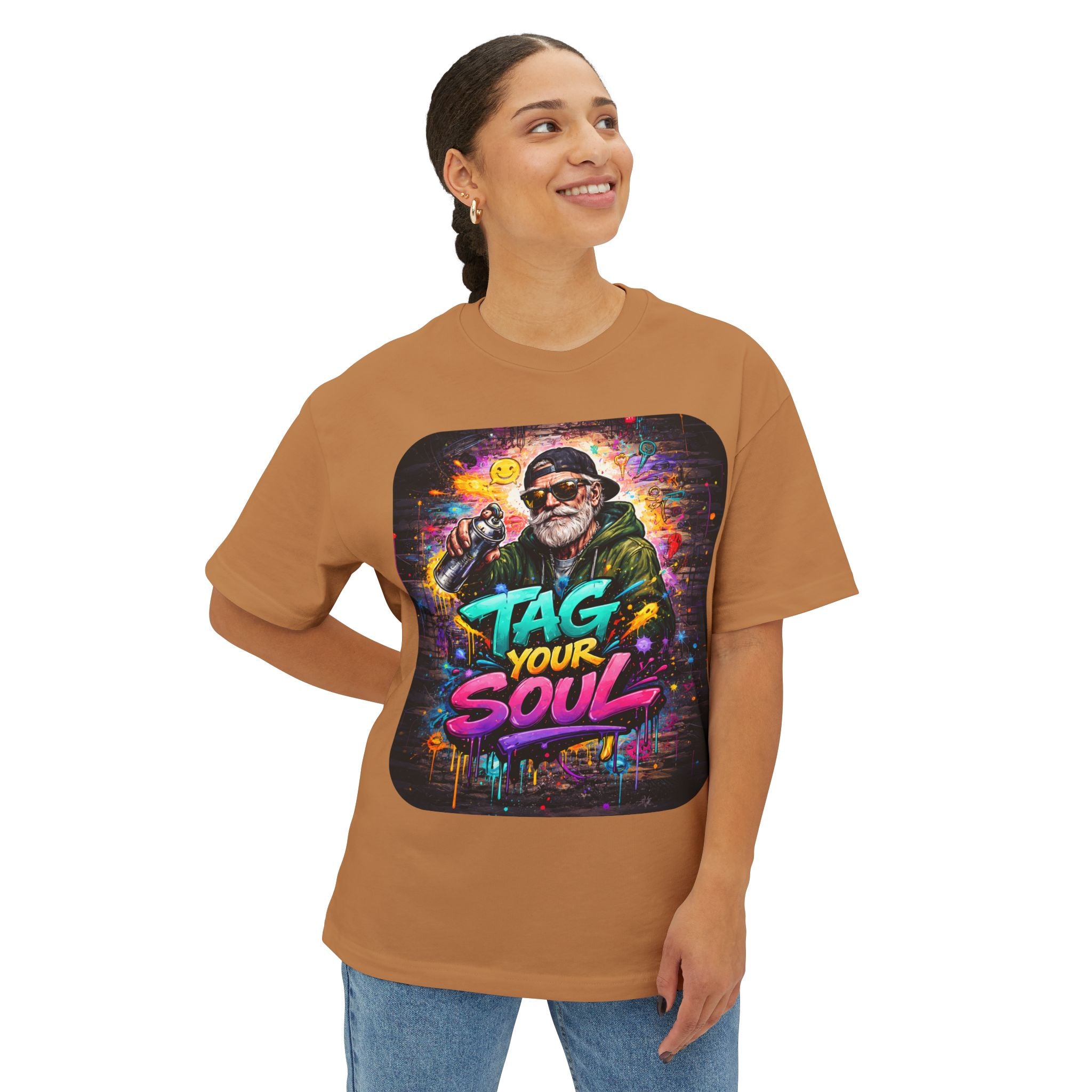 Tag Your Soul Graphic Tee — Retro Graffiti Streetwear T-Shirt
