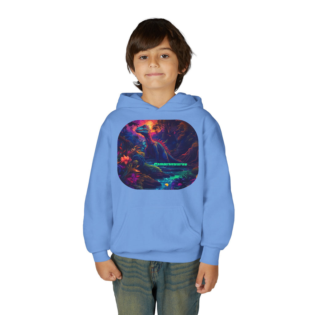 Youth Hoodie — Neon Cyber Jungle Graphic "CONSUMER"