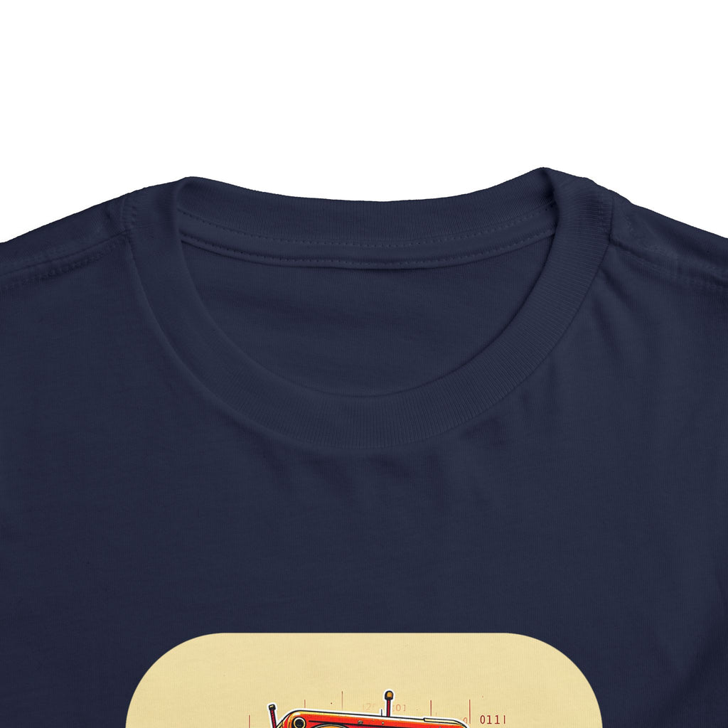Retro Red Robot Toddler Tee — Cute Vintage Robot Graphic Shirt
