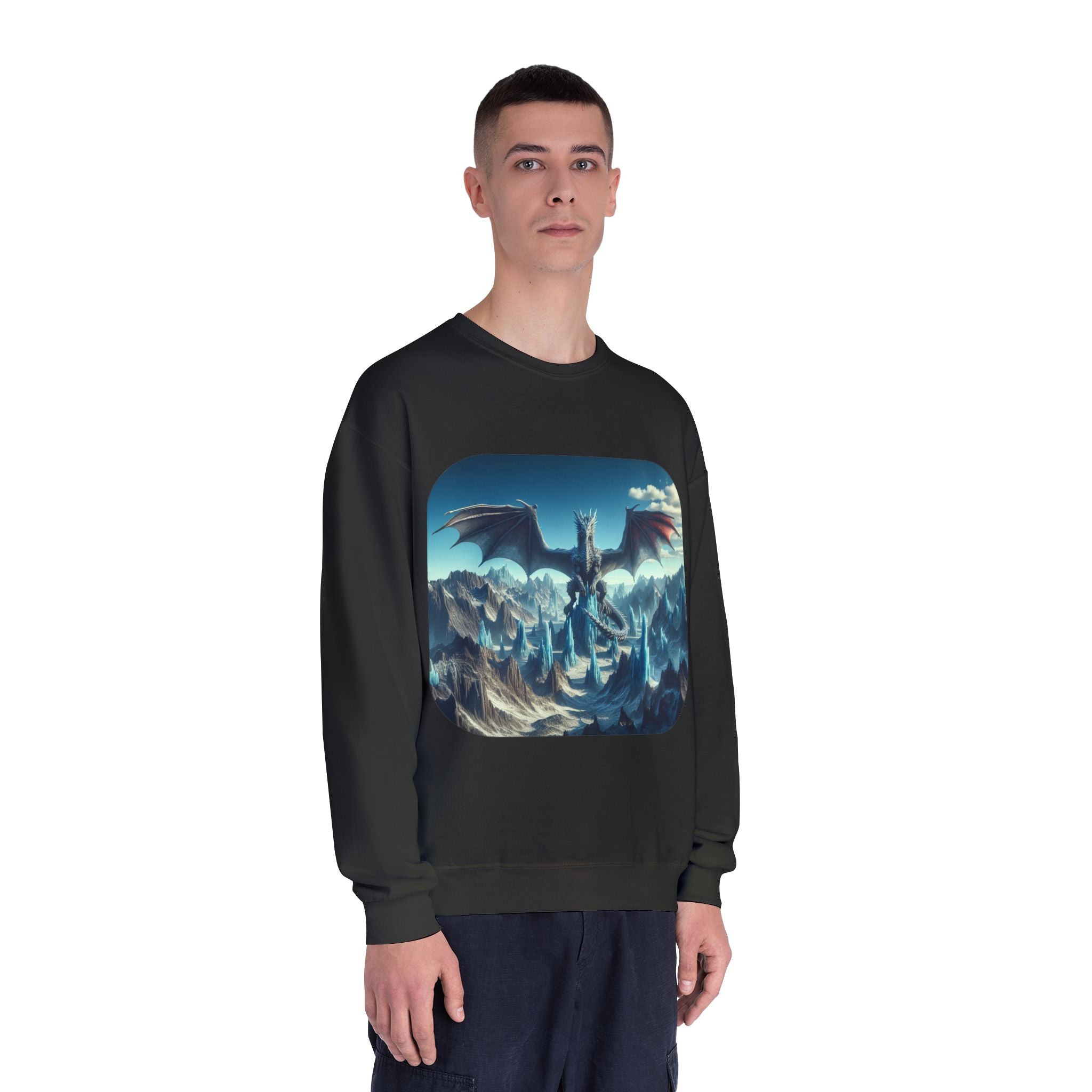 Dragon Graphic Crewneck Sweatshirt — Eye‑Catching Mythical Design