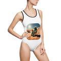 One-Piece Swimsuit — Sunset Desert Cactus Print