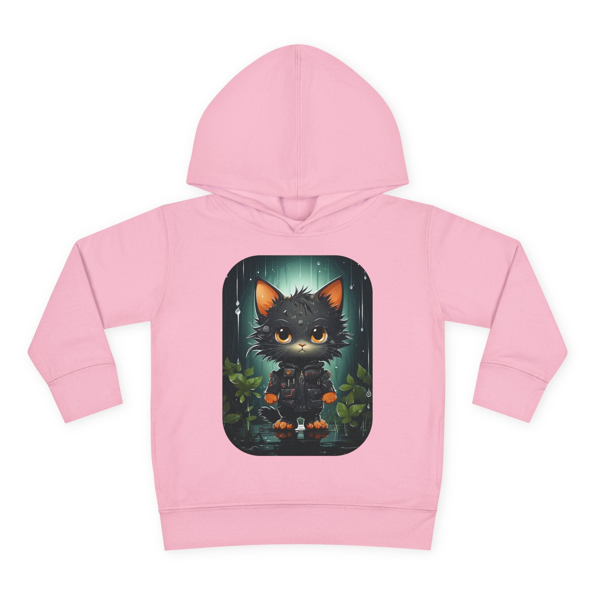 Toddler Hoodie — Cute Forest Black Cat Pullover