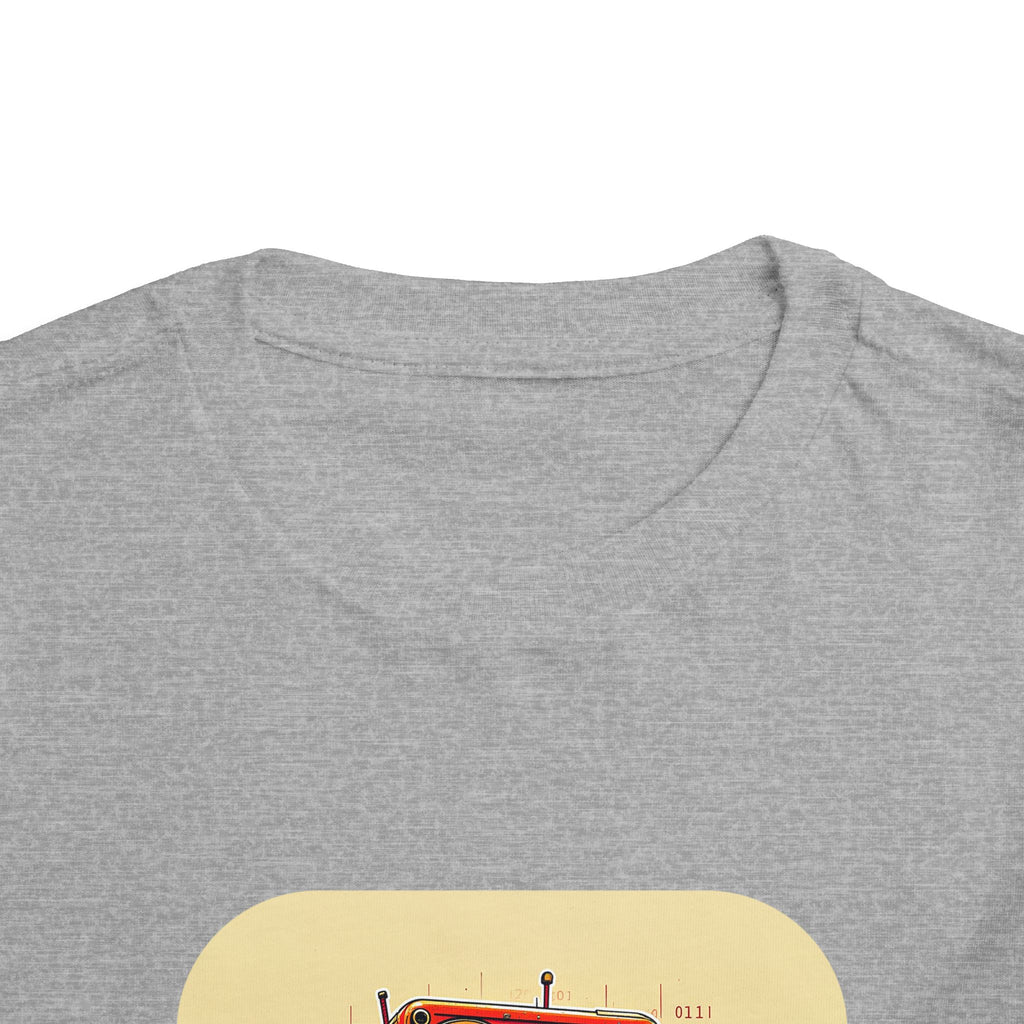 Retro Red Robot Toddler Tee — Cute Vintage Robot Graphic Shirt