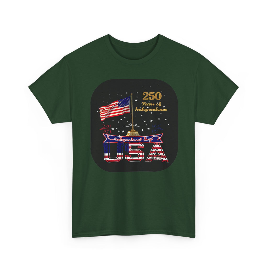 USA 250th Independence Graphic Tee — American Flag Bicentennial Celebration T-Shirt