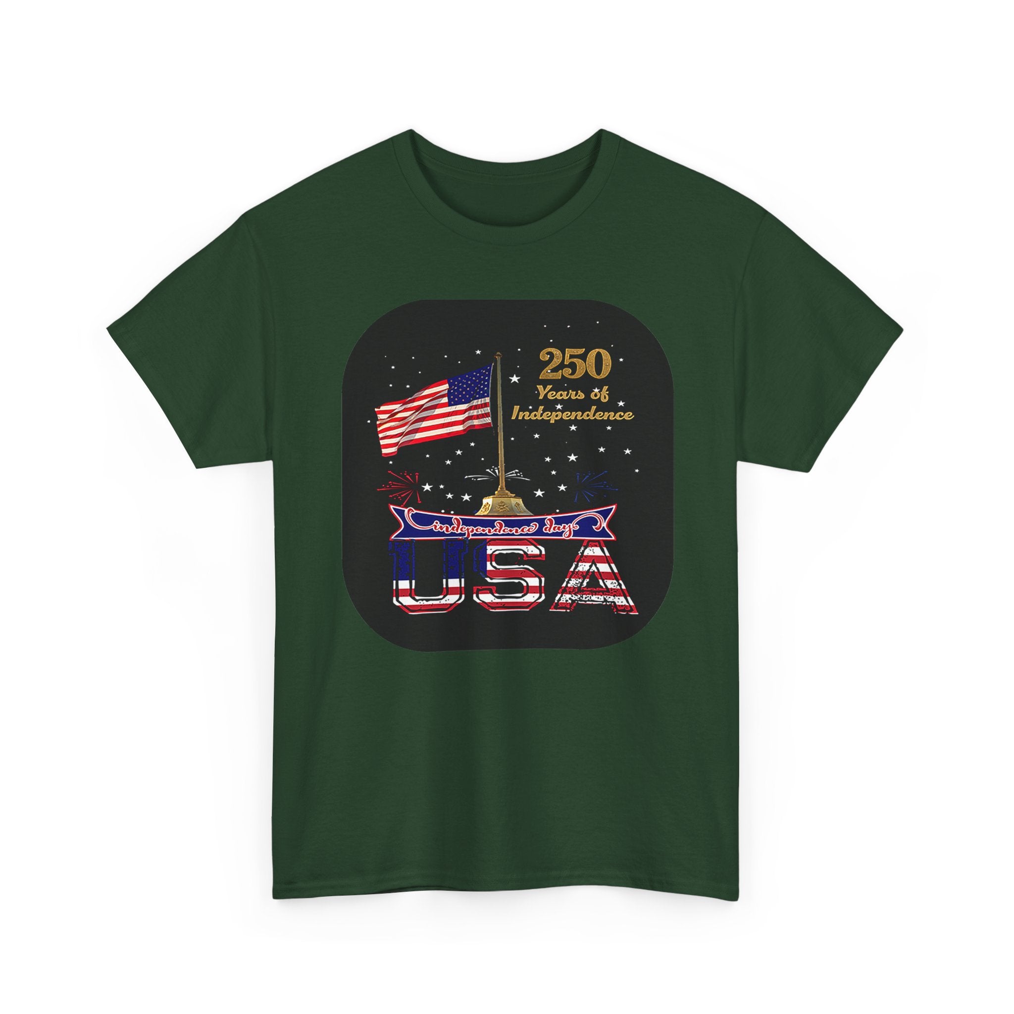 USA 250th Independence Graphic Tee — American Flag Bicentennial Celebration T-Shirt