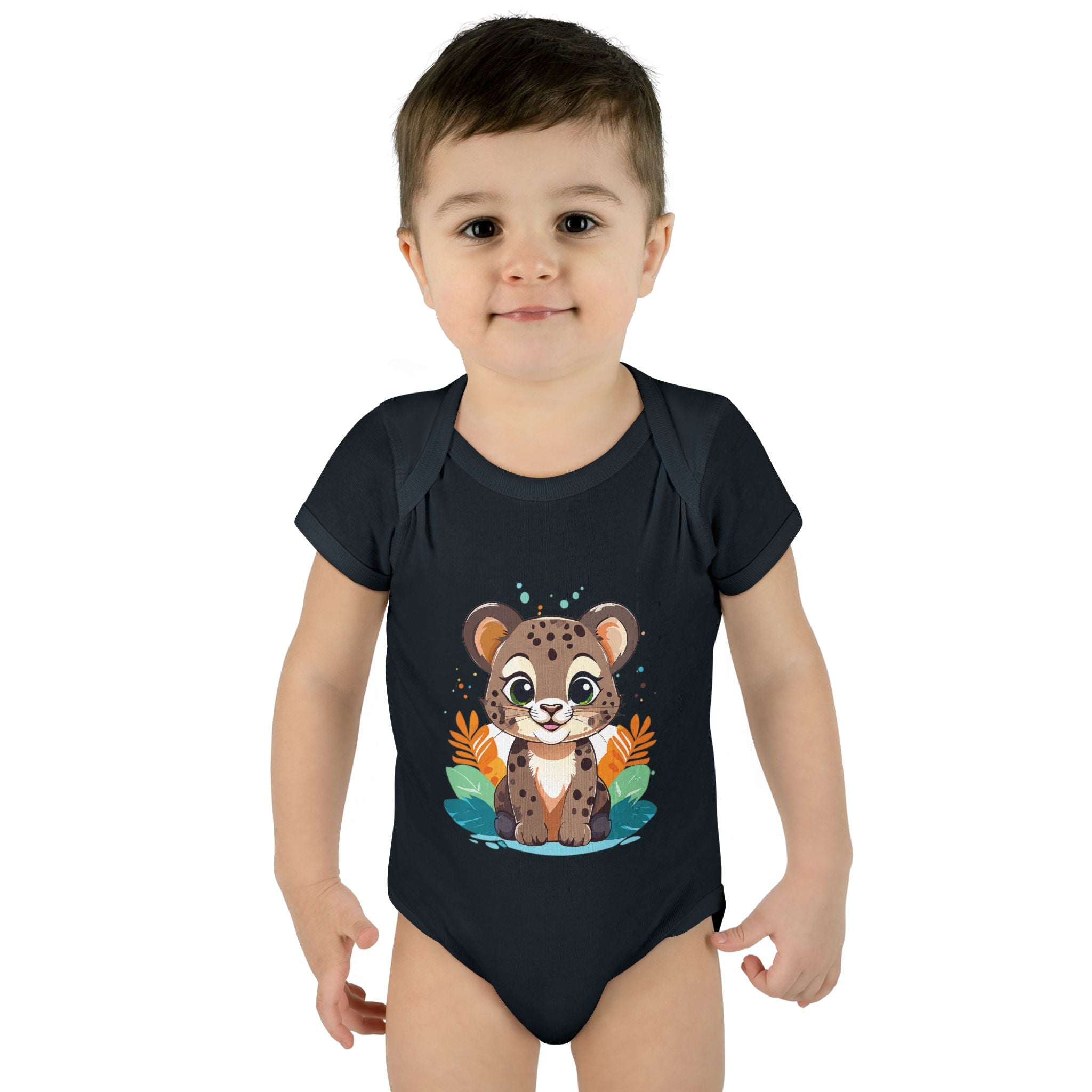 Cute Cheetah Baby Bodysuit — Adorable Infant Onesie with Safari Cat Design