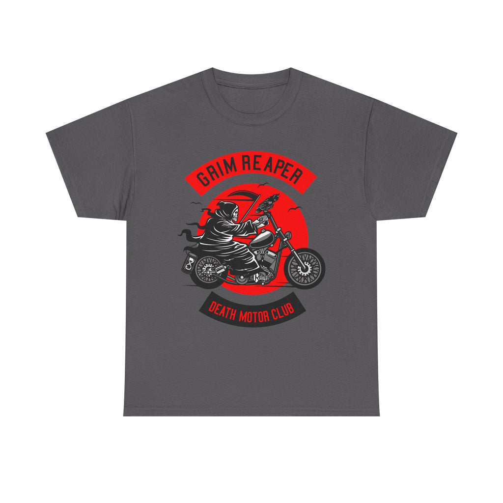 Grim Reaper Motor Club Tee — Biker Skull Motorcycle T‑Shirt