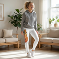 Geometric Wolf Leggings — Women’s Casual Printed Leggings