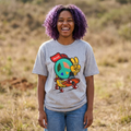 Skateboard Peace Sign T‑Shirt — Retro Skate Crew Tee with 'Peace' Cap