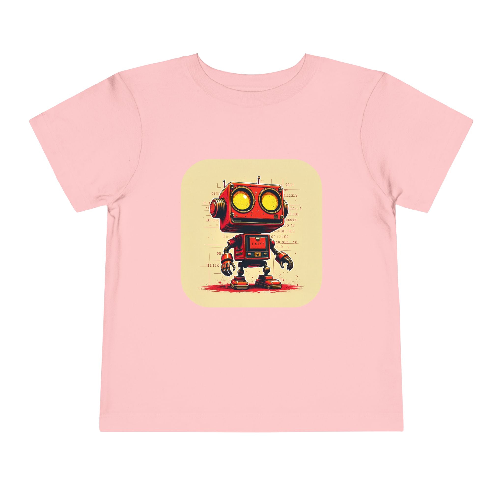 Retro Red Robot Toddler Tee — Cute Vintage Robot Graphic Shirt