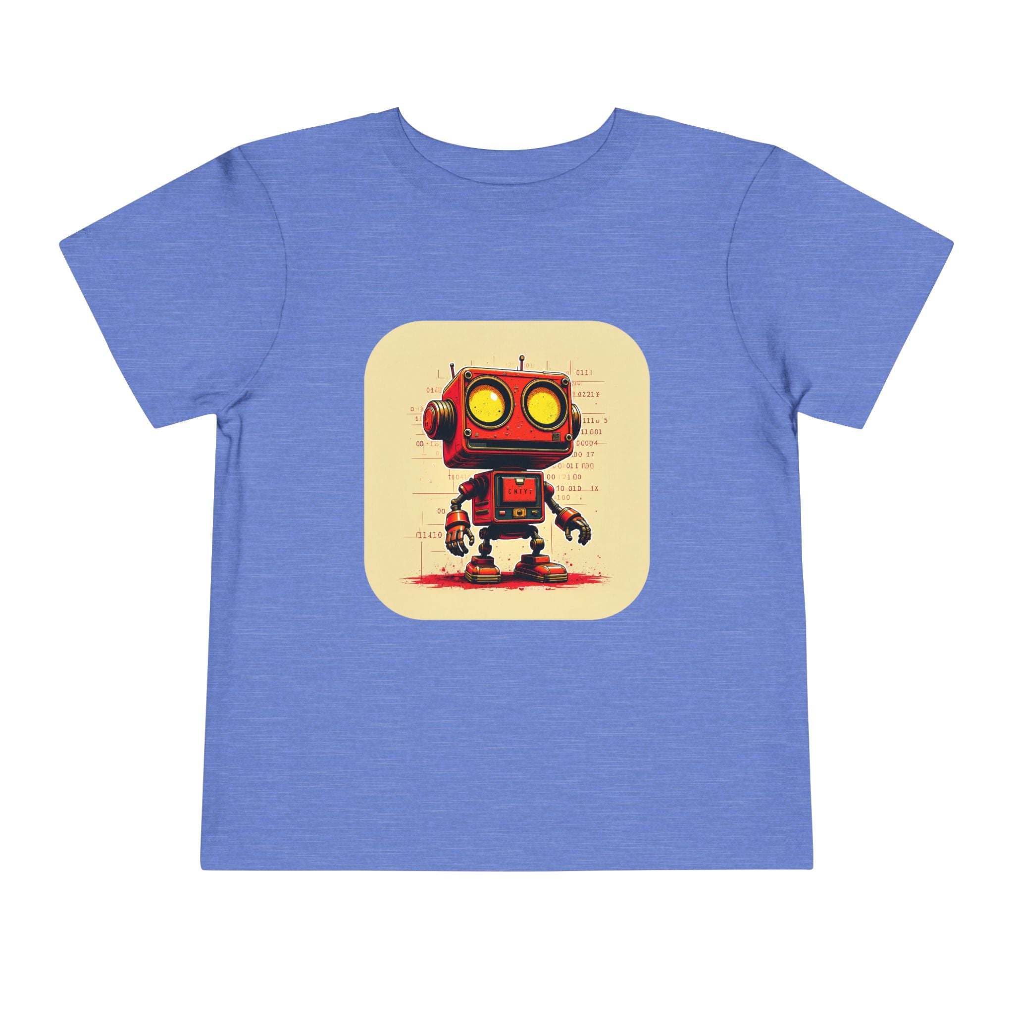 Retro Red Robot Toddler Tee — Cute Vintage Robot Graphic Shirt