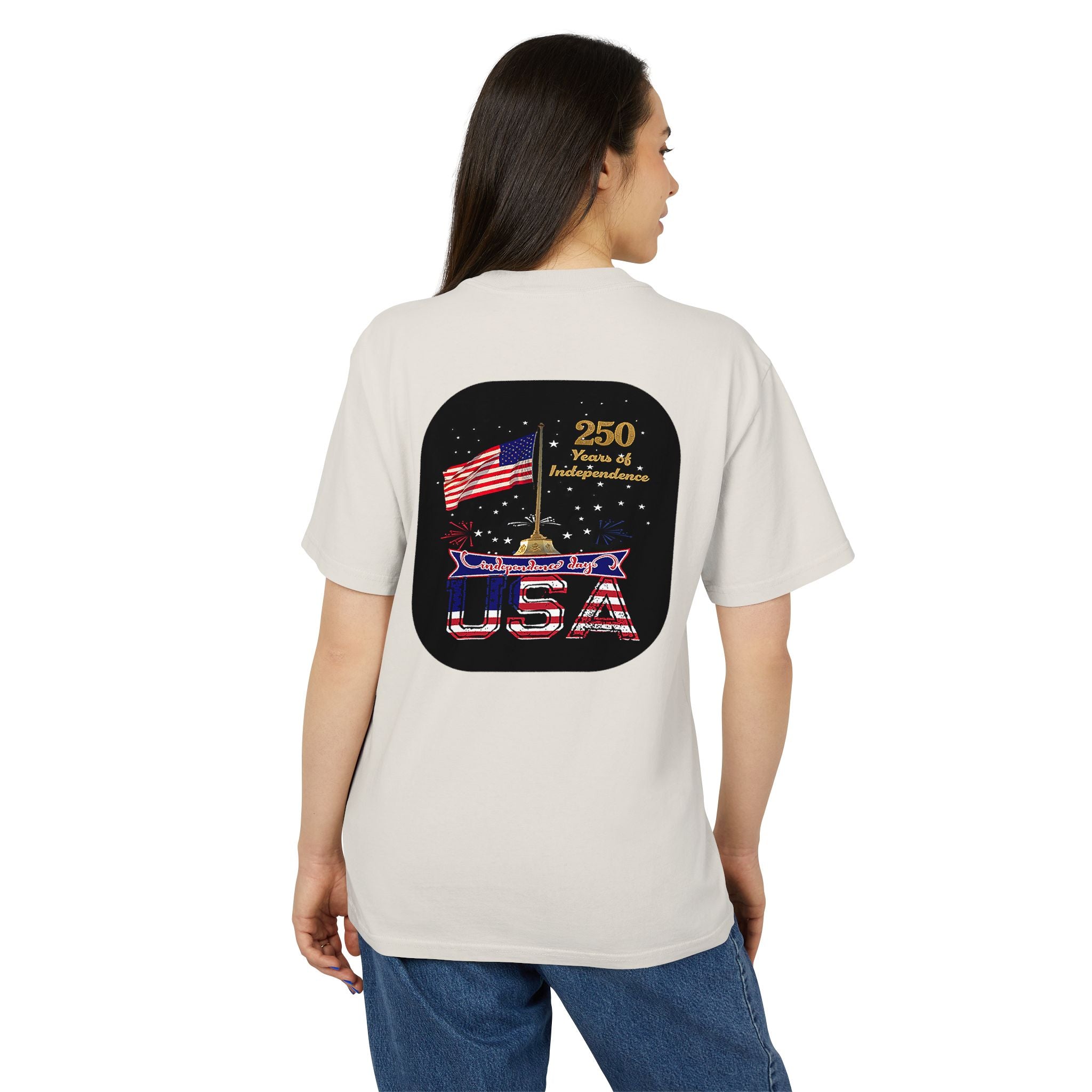 USA 250th Anniversary T-Shirt — Patriotic Flag Fourth of July Tee