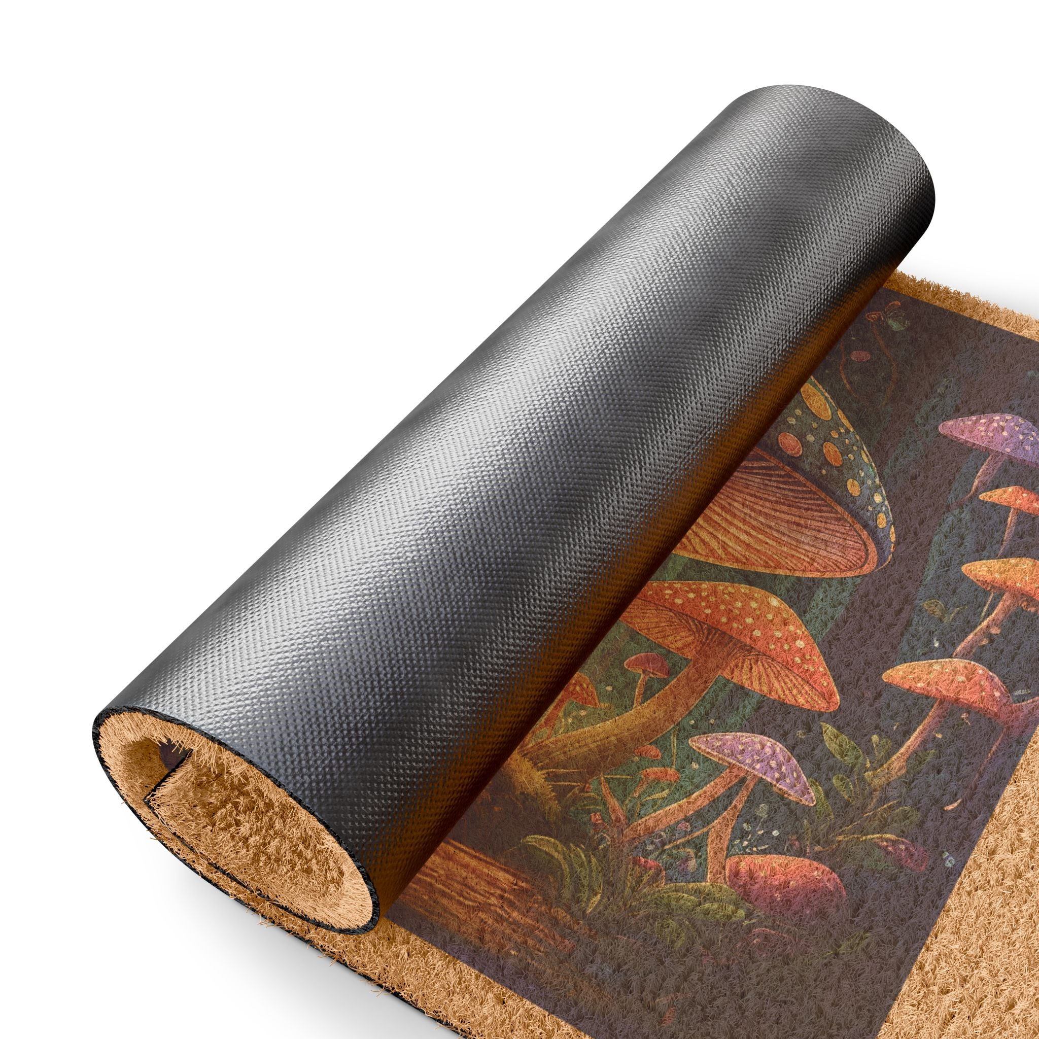 Magical Mushroom Frog Doormat — Whimsical Forest Welcome Mat