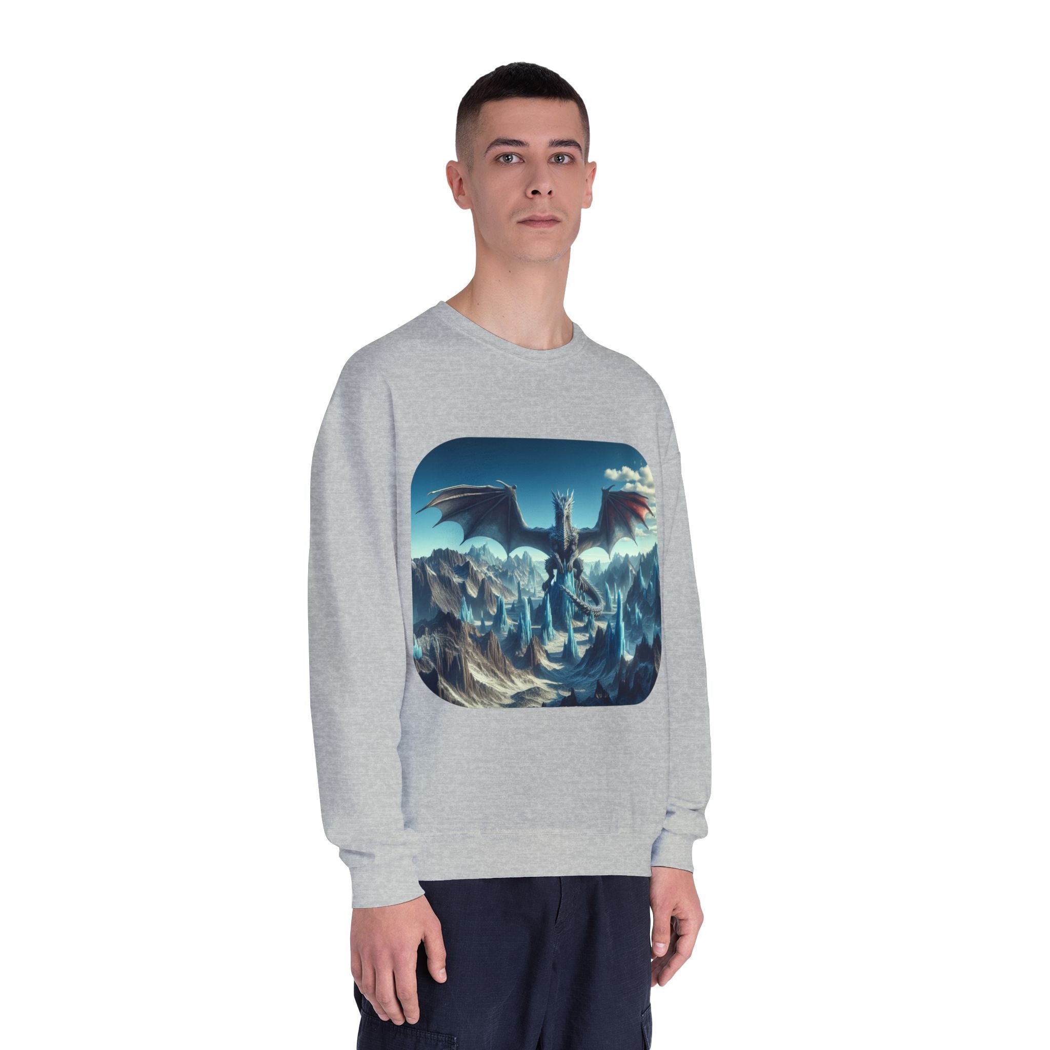 Dragon Graphic Crewneck Sweatshirt — Eye‑Catching Mythical Design