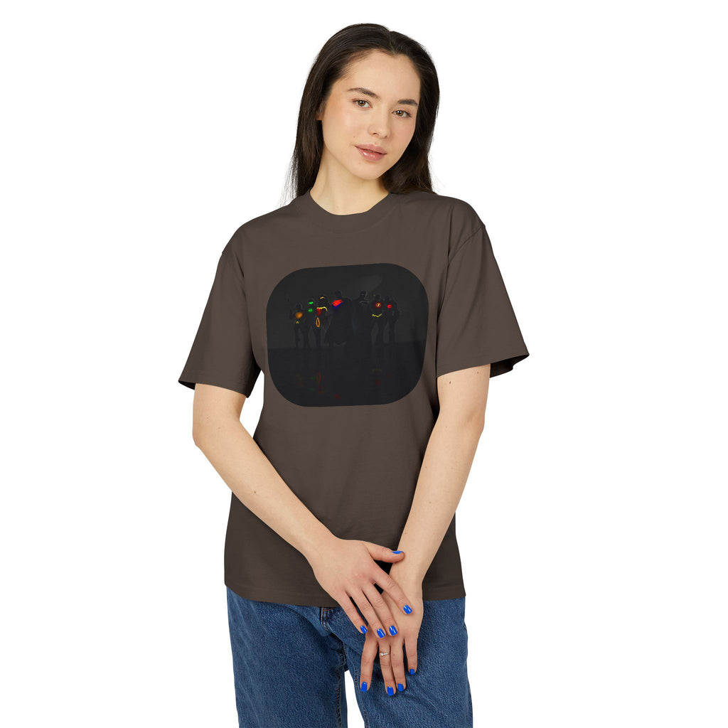 Retro Night Lights Tee — Neon Silhouette Graphic Shirt