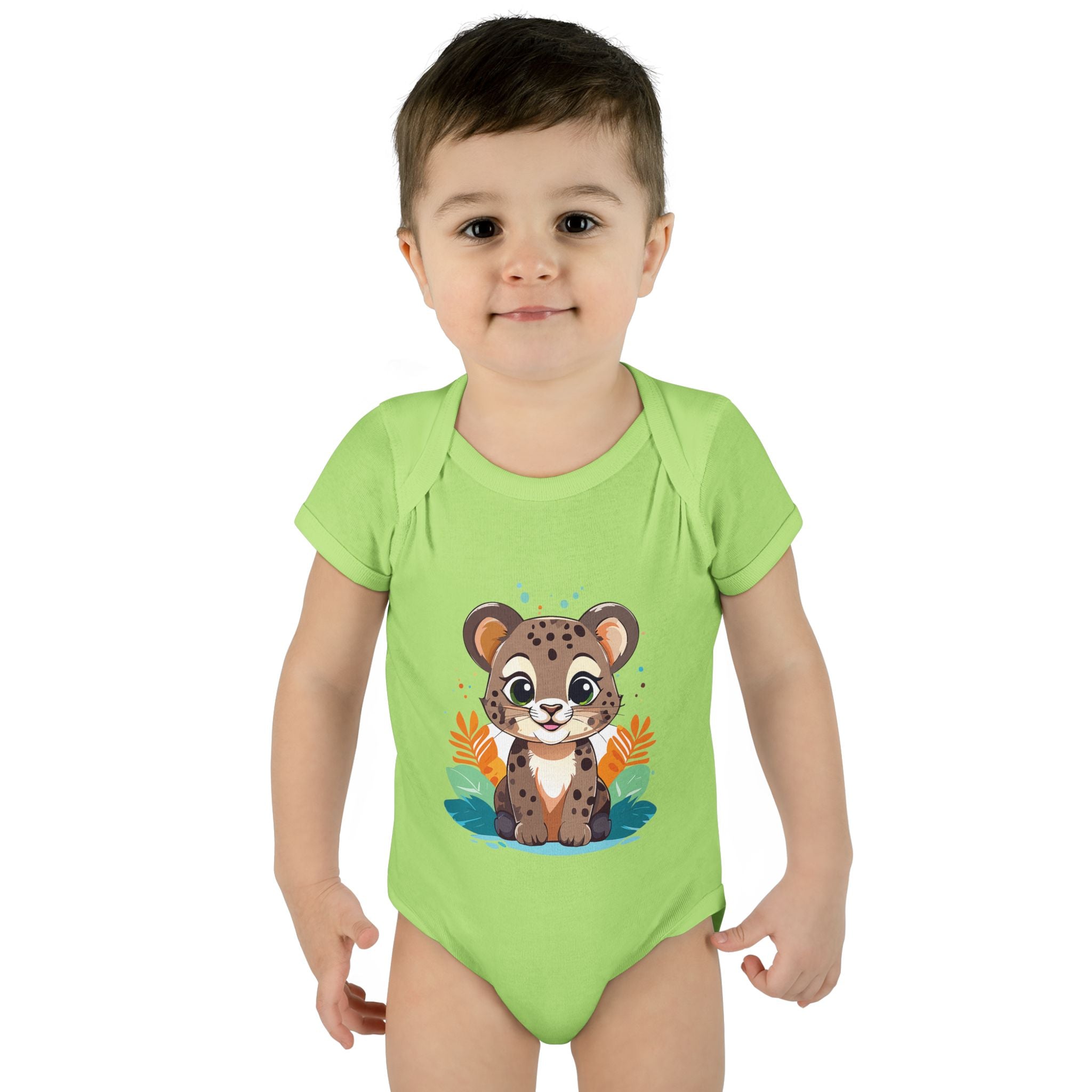 Cute Cheetah Baby Bodysuit — Adorable Infant Onesie with Safari Cat Design