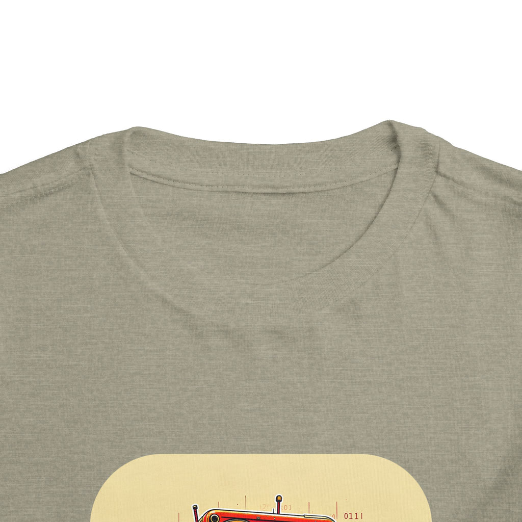 Retro Red Robot Toddler Tee — Cute Vintage Robot Graphic Shirt