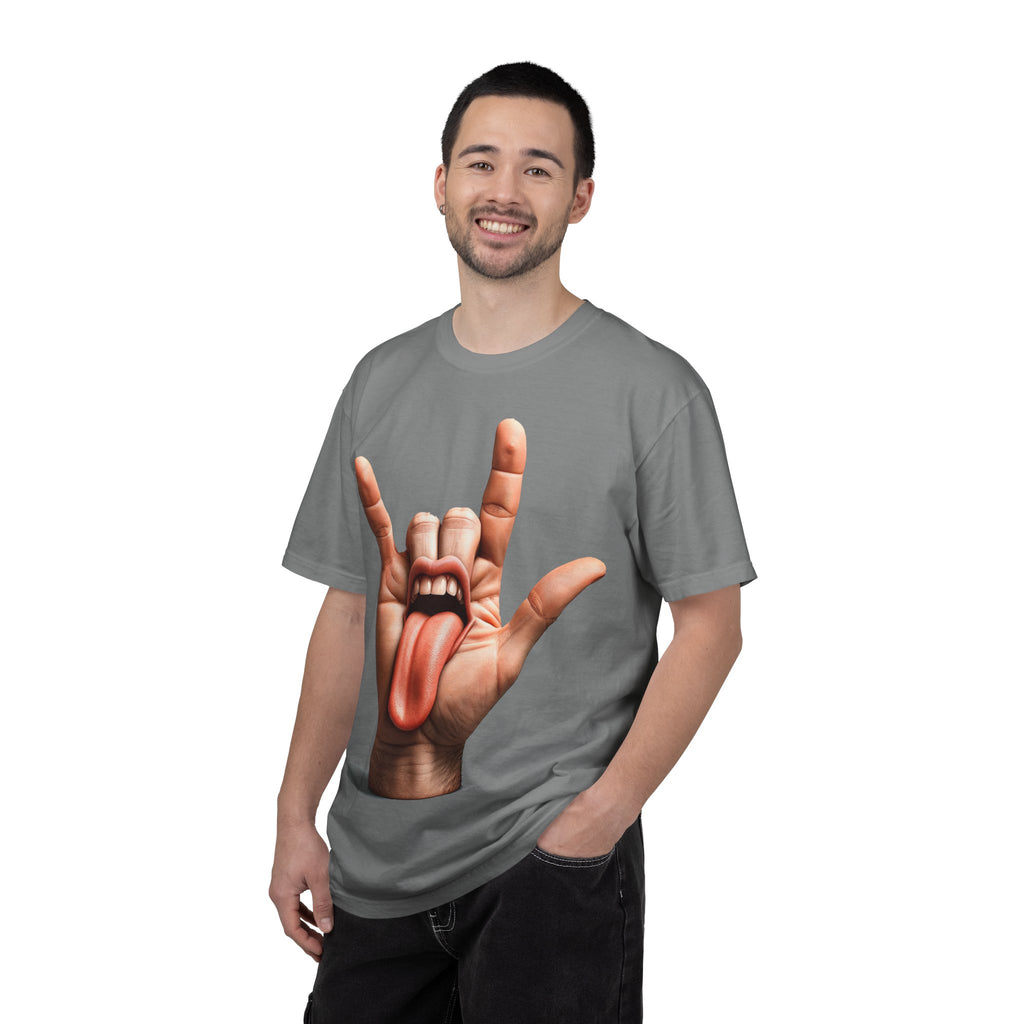 Graphic T-Shirt — Rock Hand Tongue Design