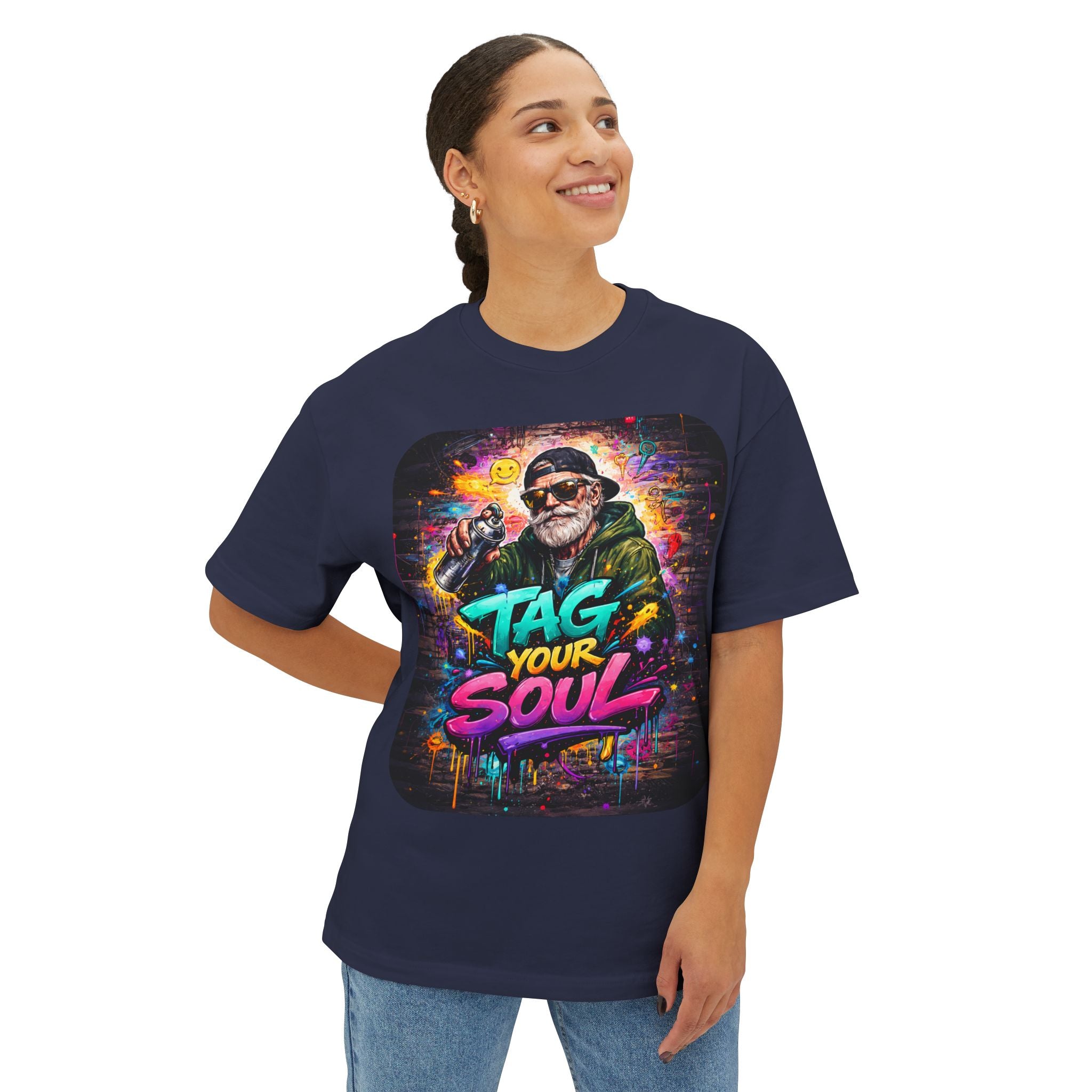Tag Your Soul Graphic Tee — Retro Graffiti Streetwear T-Shirt