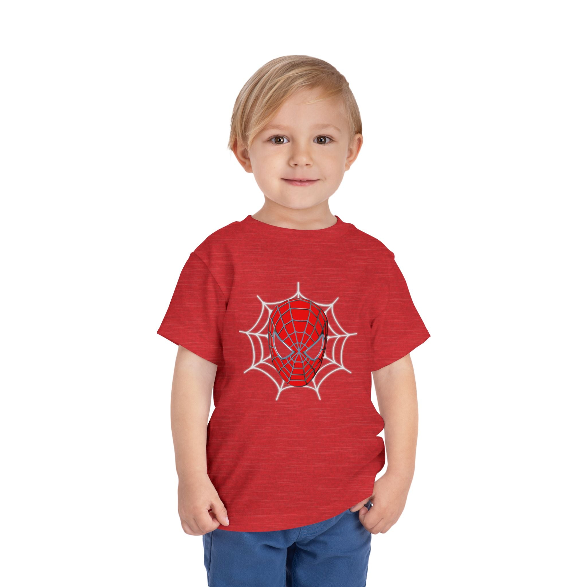 Spider Mask Toddler Tee — Cute Web Hero Graphic Shirt