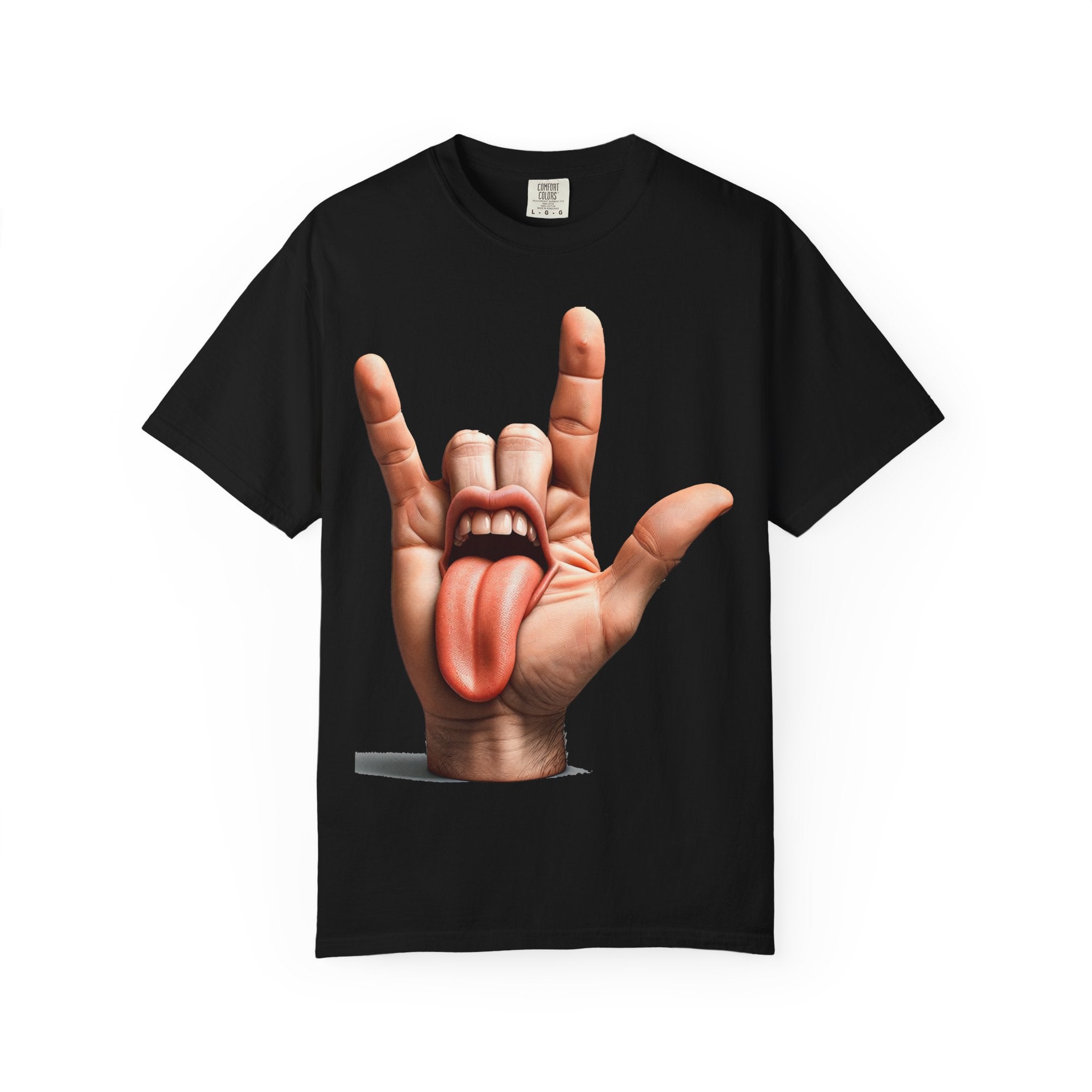 Graphic T-Shirt — Rock Hand Tongue Design
