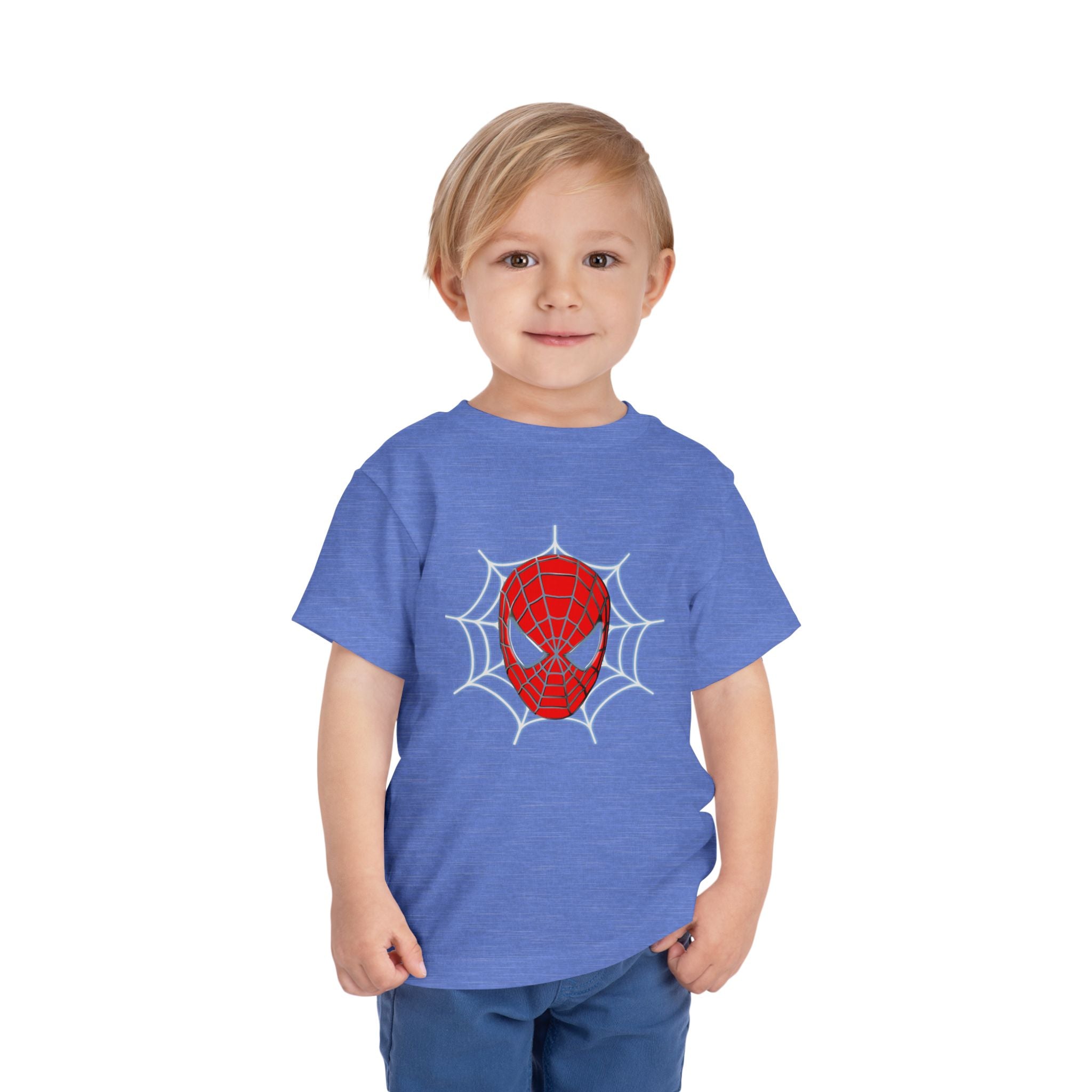 Spider Mask Toddler Tee — Cute Web Hero Graphic Shirt